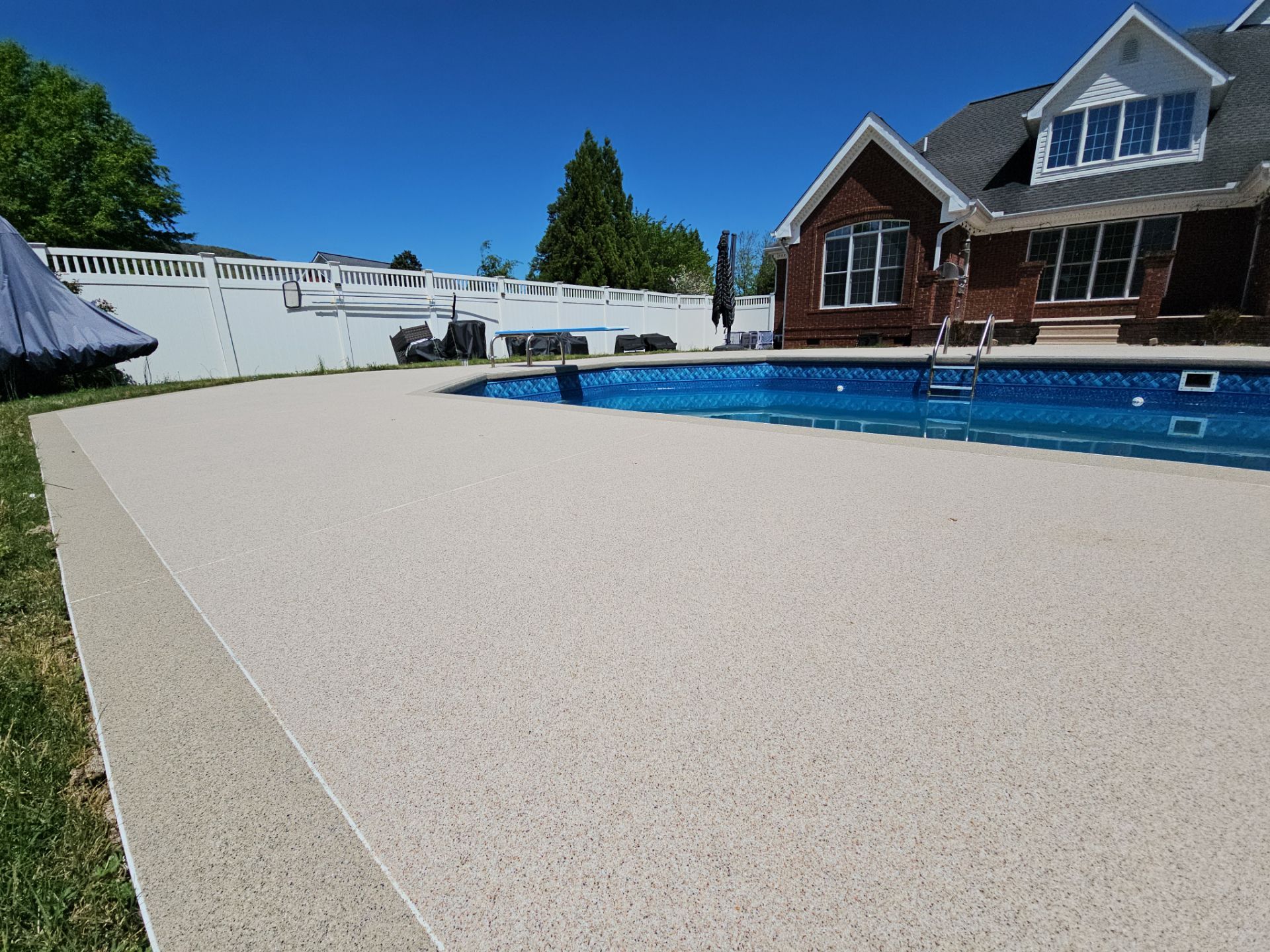 Pool Deck Upgrade Using Coconut and Biscuit by Elite Floor Solutions