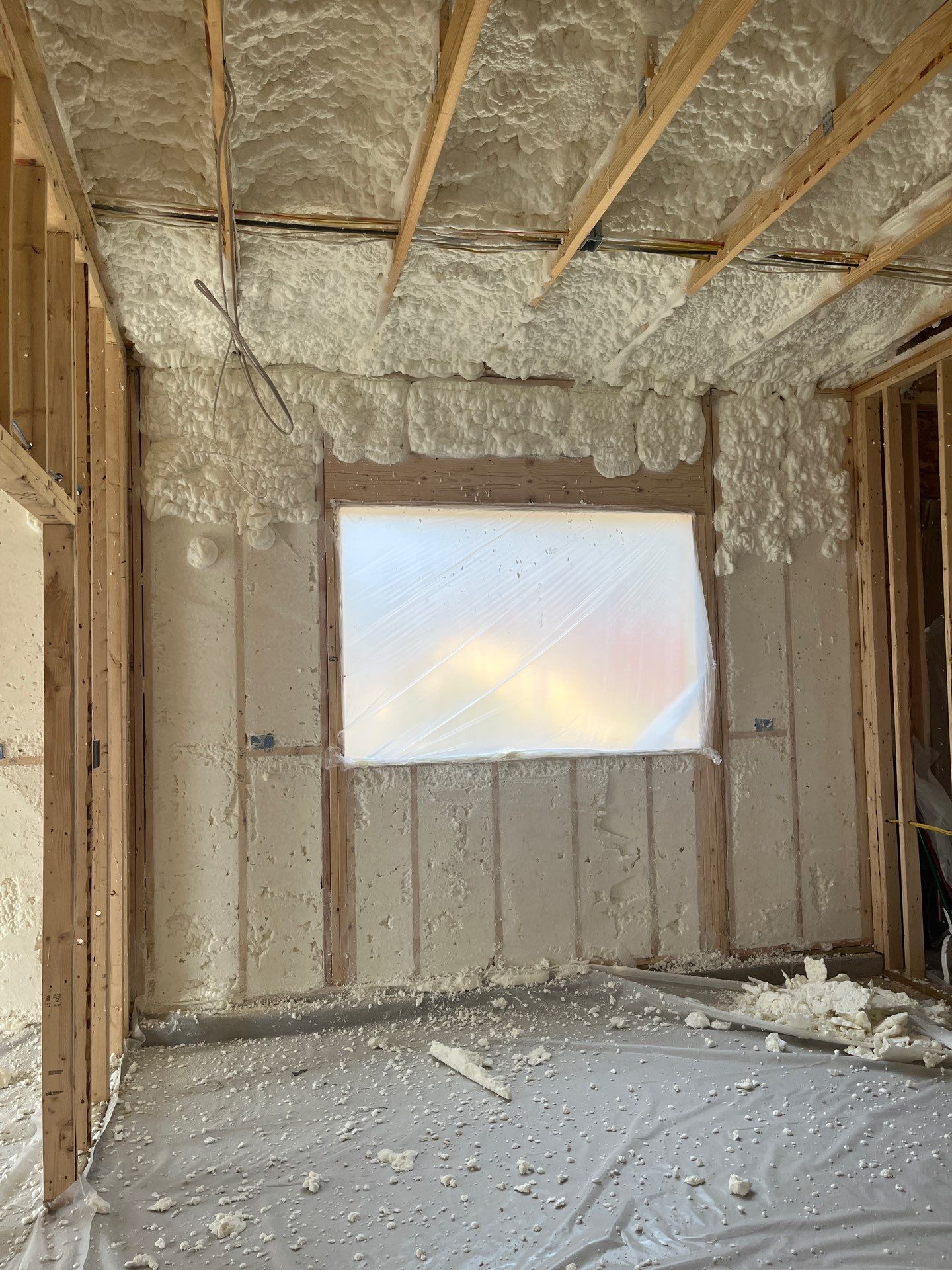 New Construction using open cell spray foam by NYS Foam & Energy