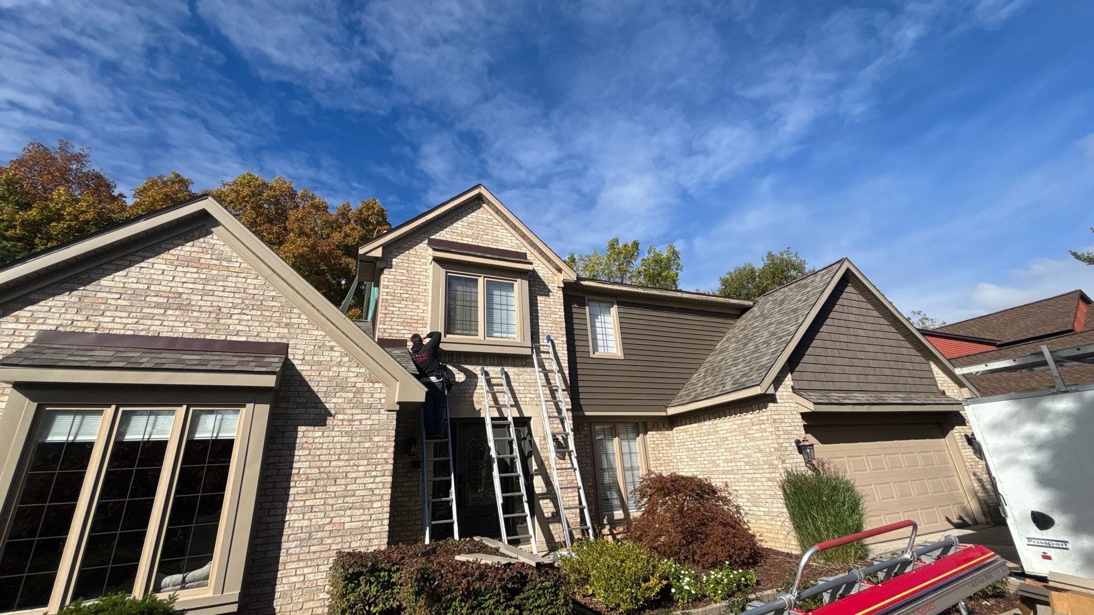 Siding Replacement using Alside D5" Flagship Brown by 180 Contractors