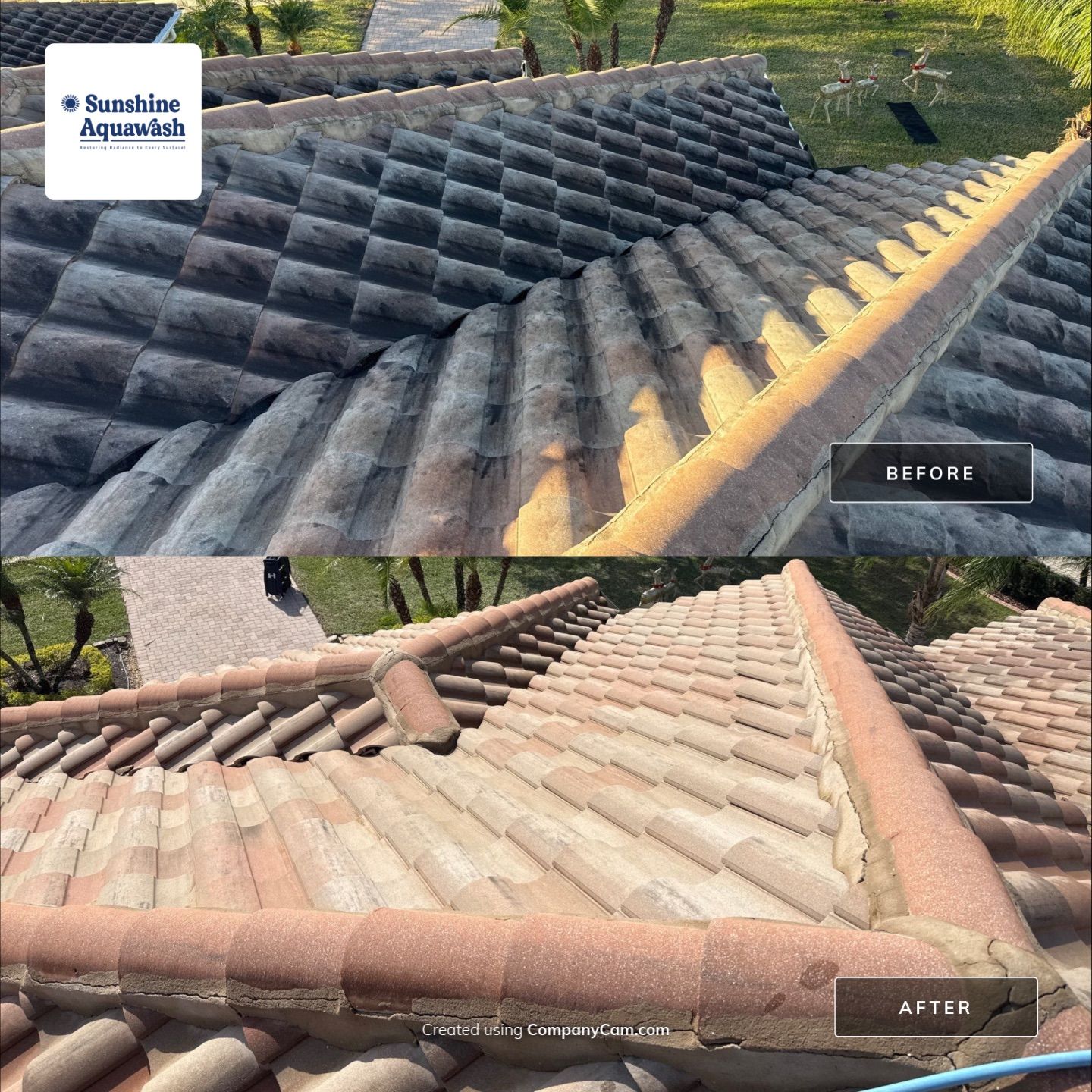 Roof Cleaning & Pool Deck Cleaning! Winding River, Bradenton, FL by Sunshine AquaWash