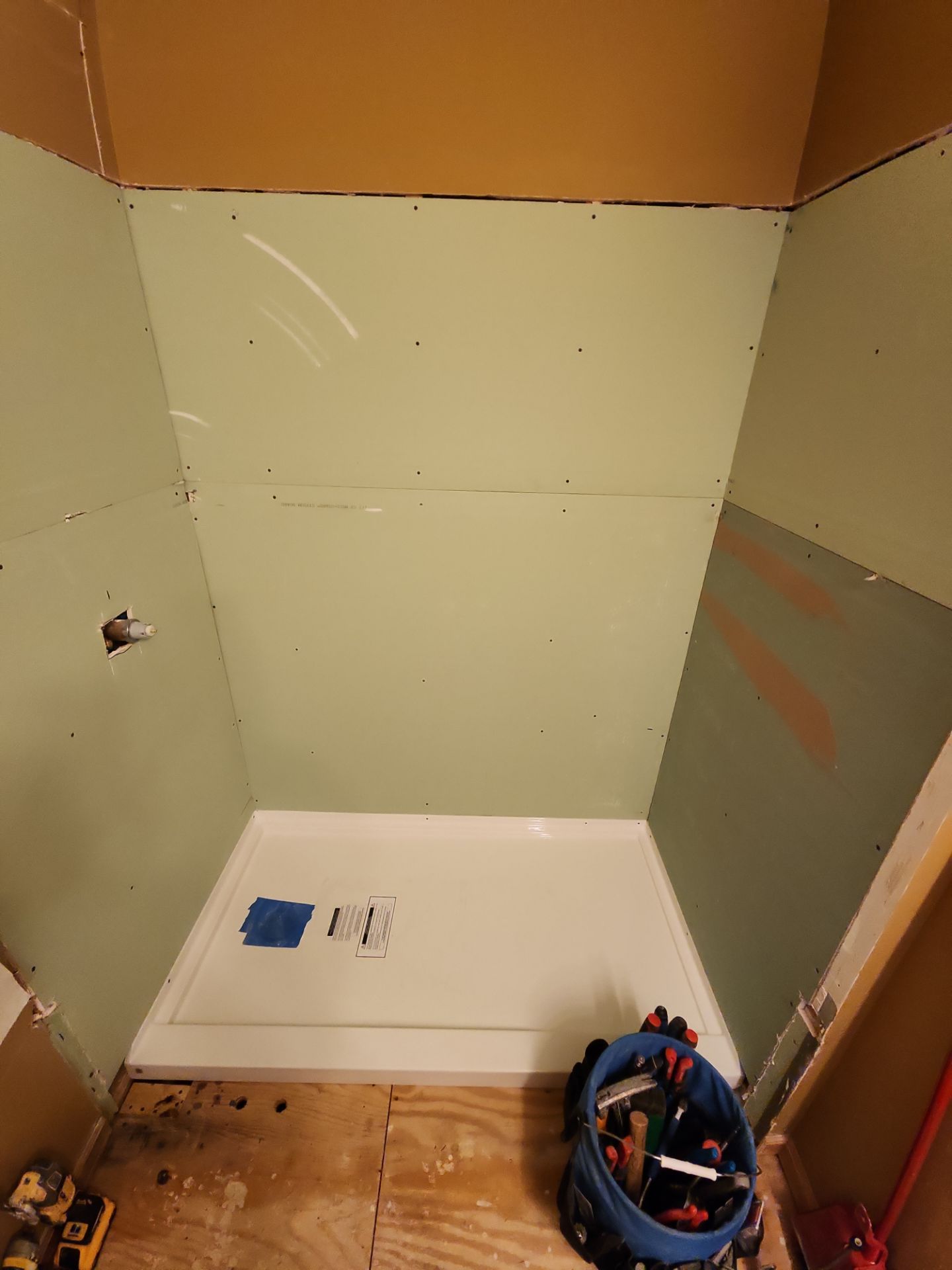 Bathroom Remodel using Luxury Vinyl Plank by The Shower Company