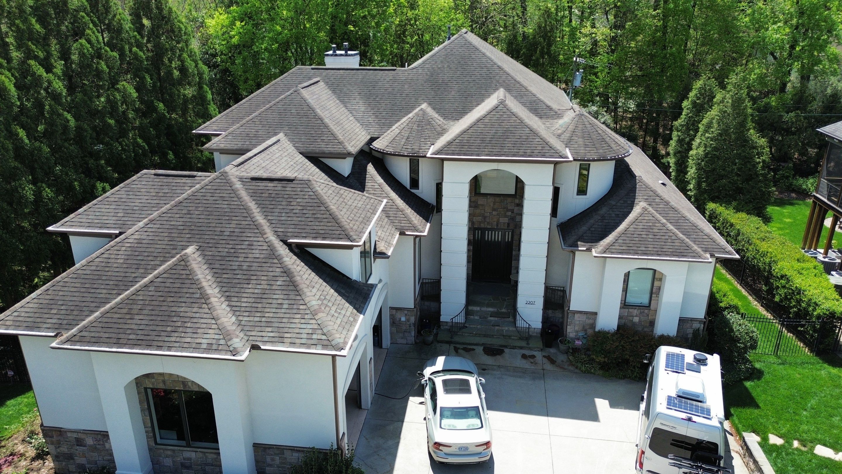 Full Roof Replacement using GAF HDZ Shakewood by Just In Time Roofing and Restoration