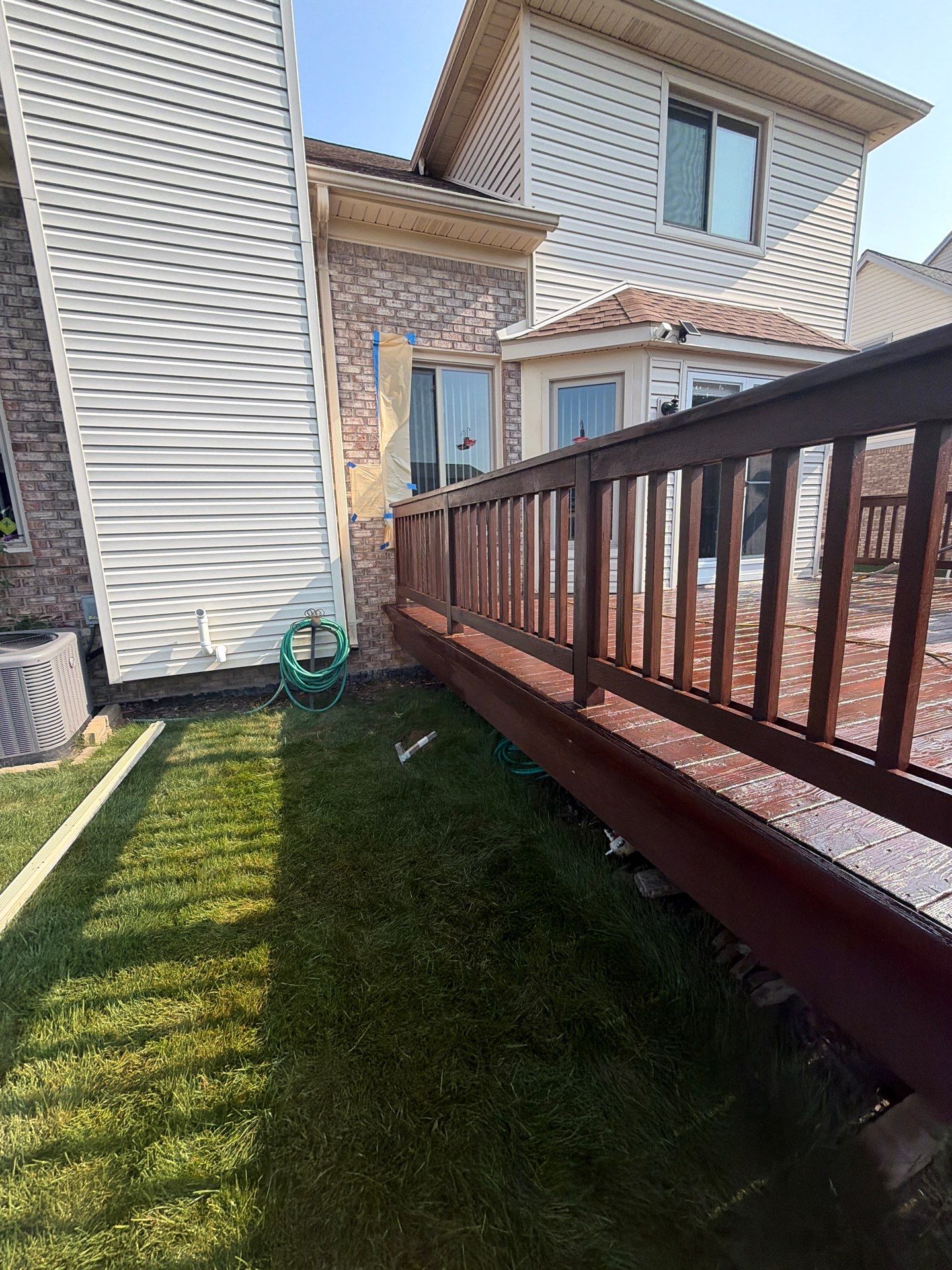 Custom Deck and Pergola Staining in New Baltimore by Top Shelf Painter