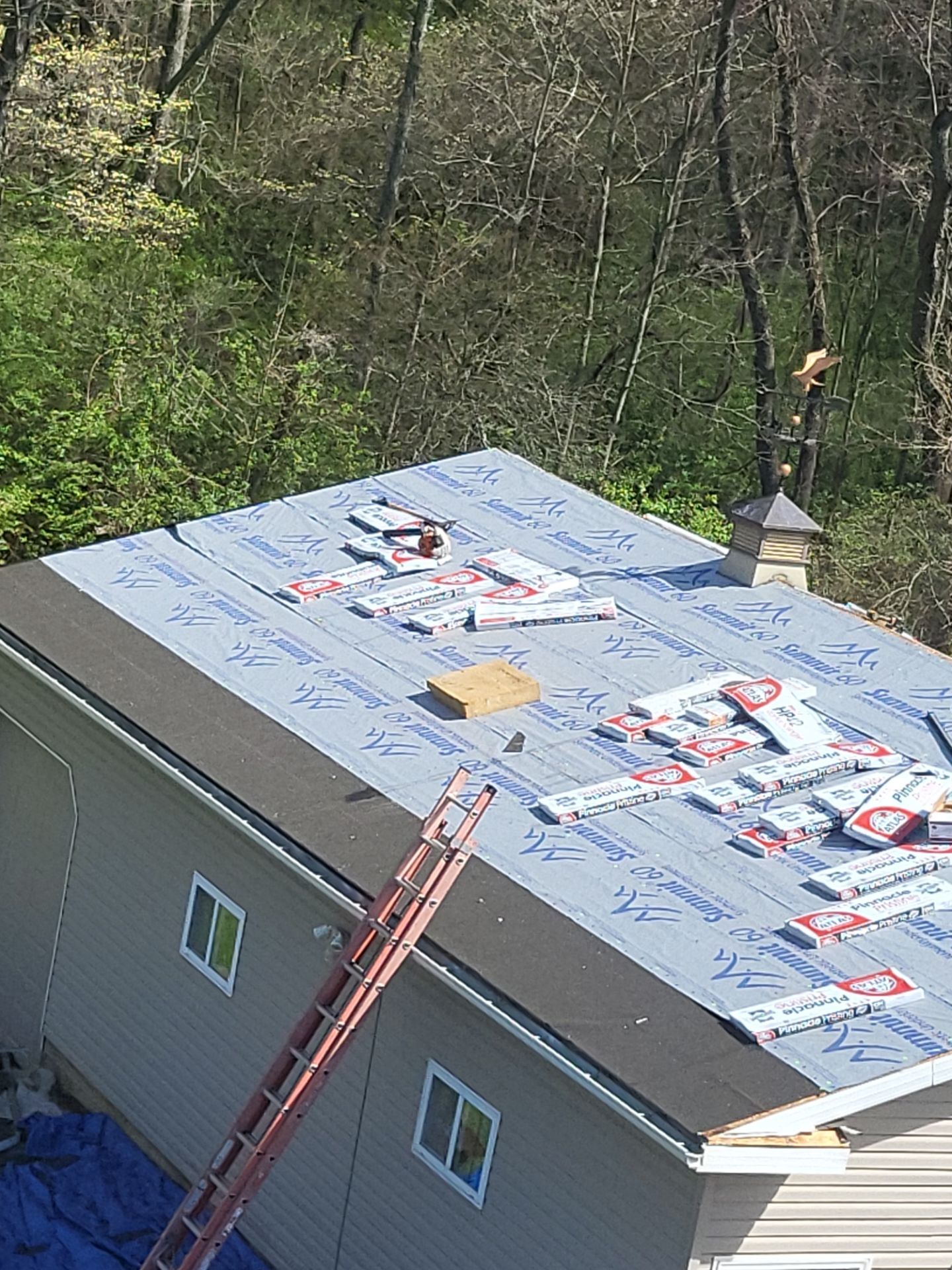 Atlas Pinnacle, Color, Coastal Granite, Drip Edge, Birch White by Eagle Eye Roofing