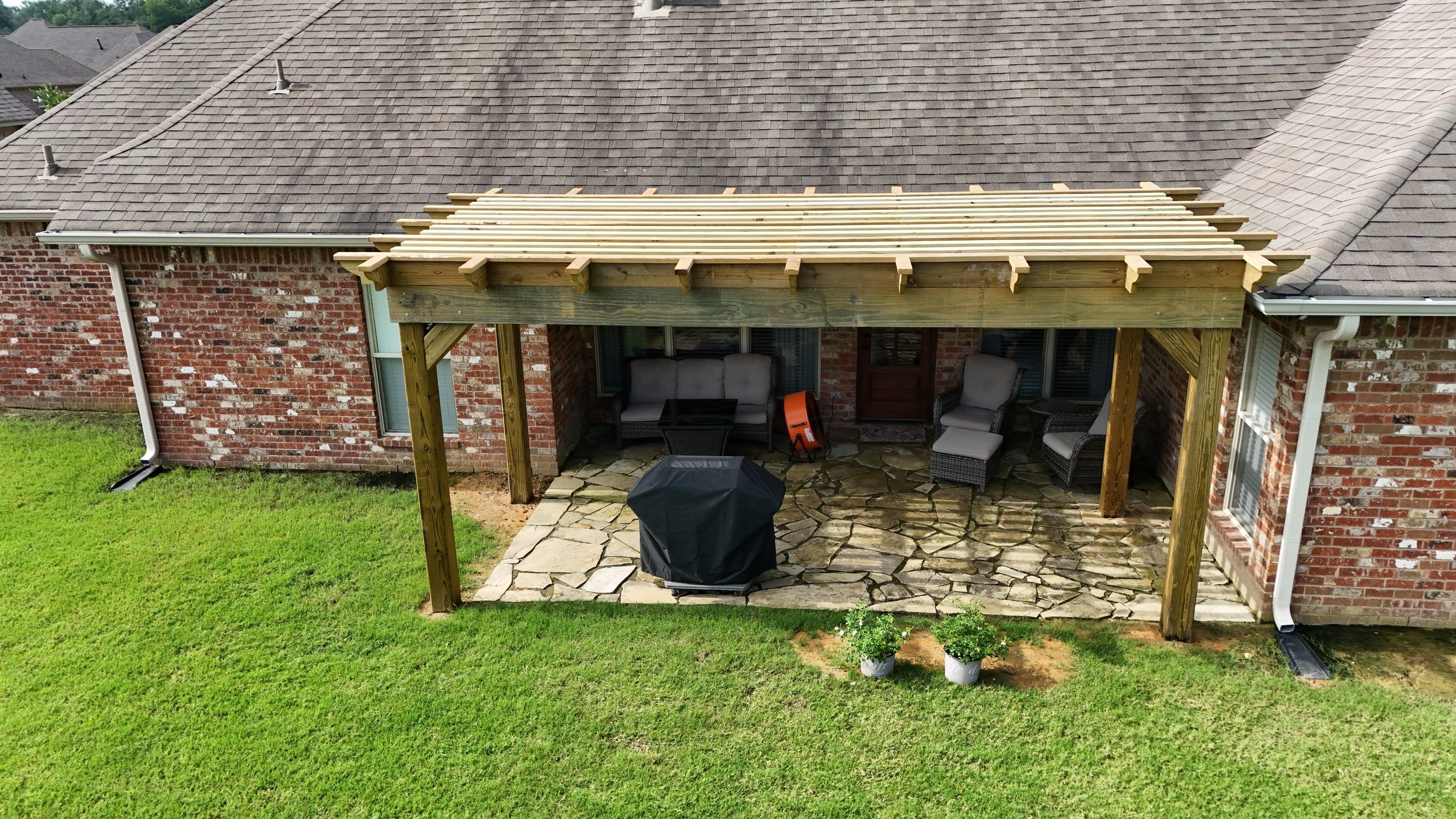 Pergola using Treated Pine by Roberson Construction LLC