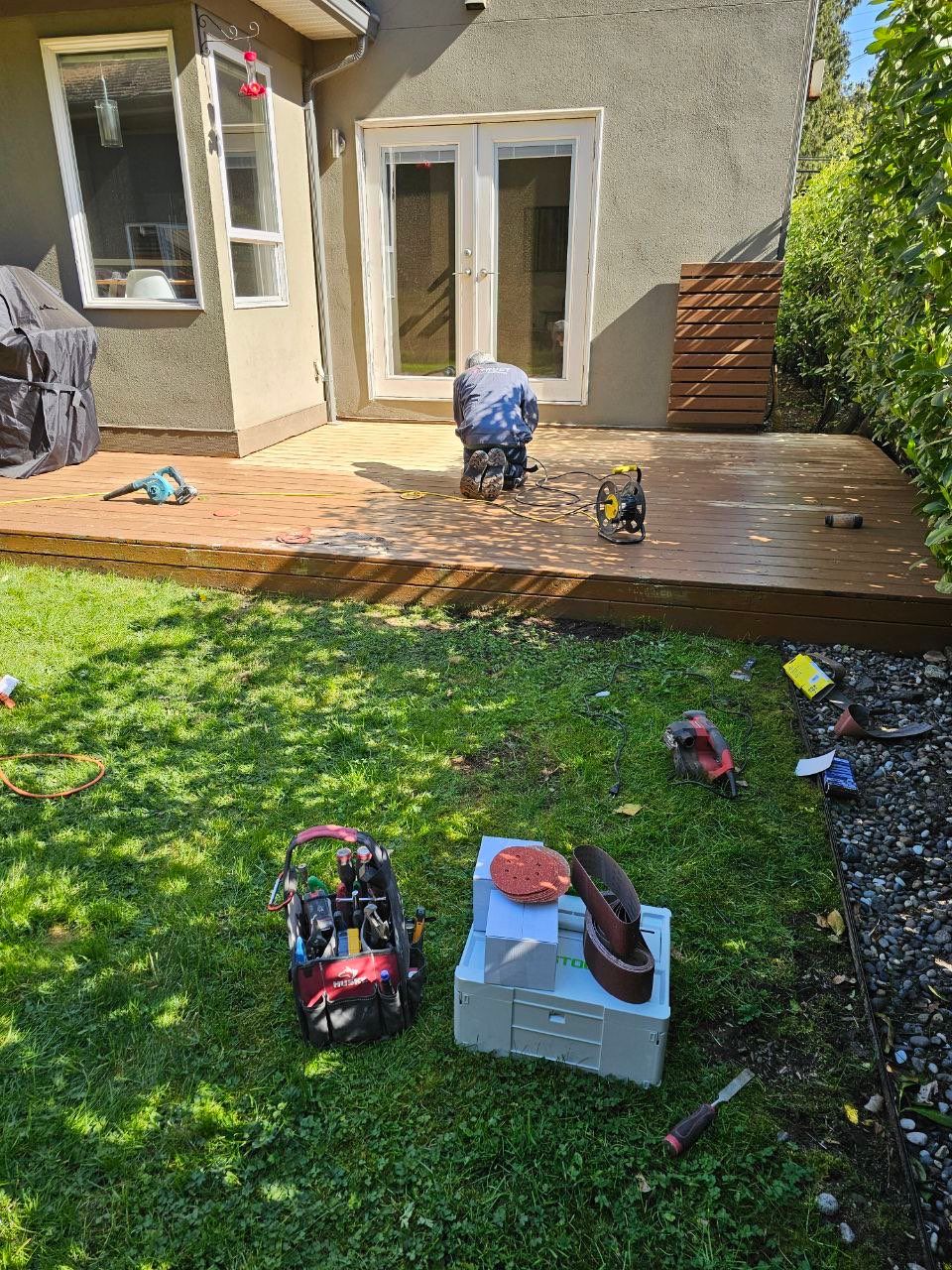 Deck Staining - Seymour Blvd by YVR Construction Group