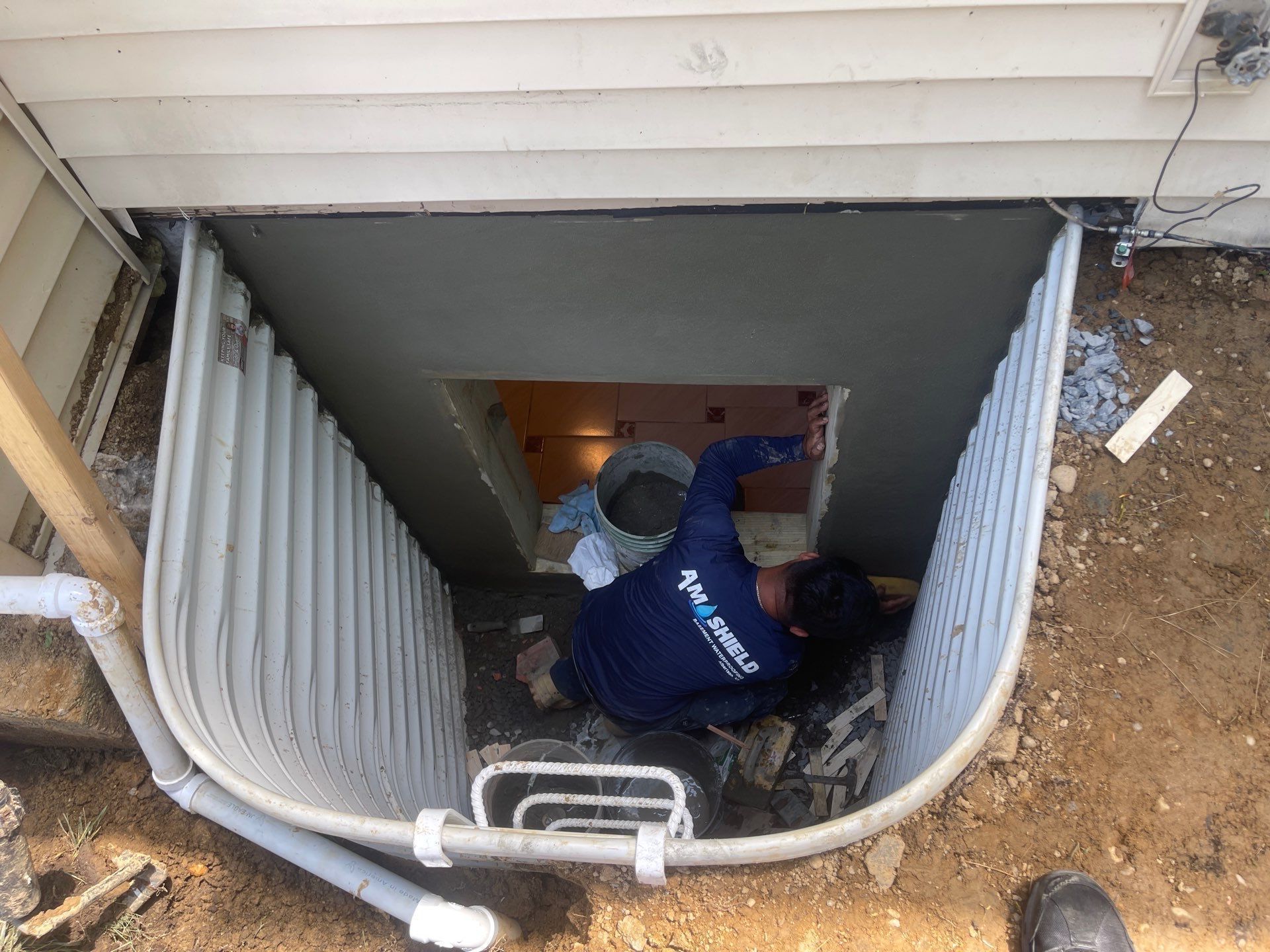 Linnet Ct • Manhasset, NY 11030 by A.M. Shield Waterproofing, Corp.