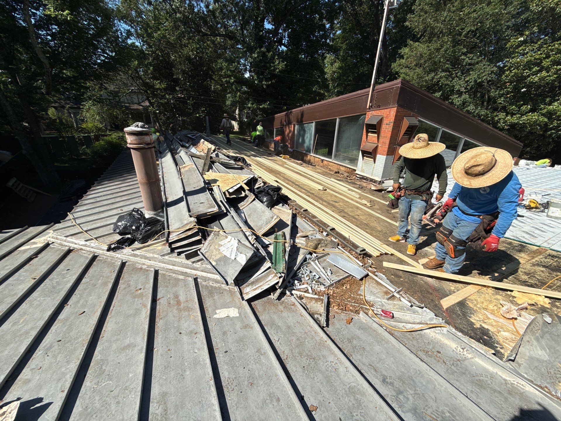 Residential Standing Seam Metal Roof and Membrane Replacement in Memphis by Revival Roofing Services