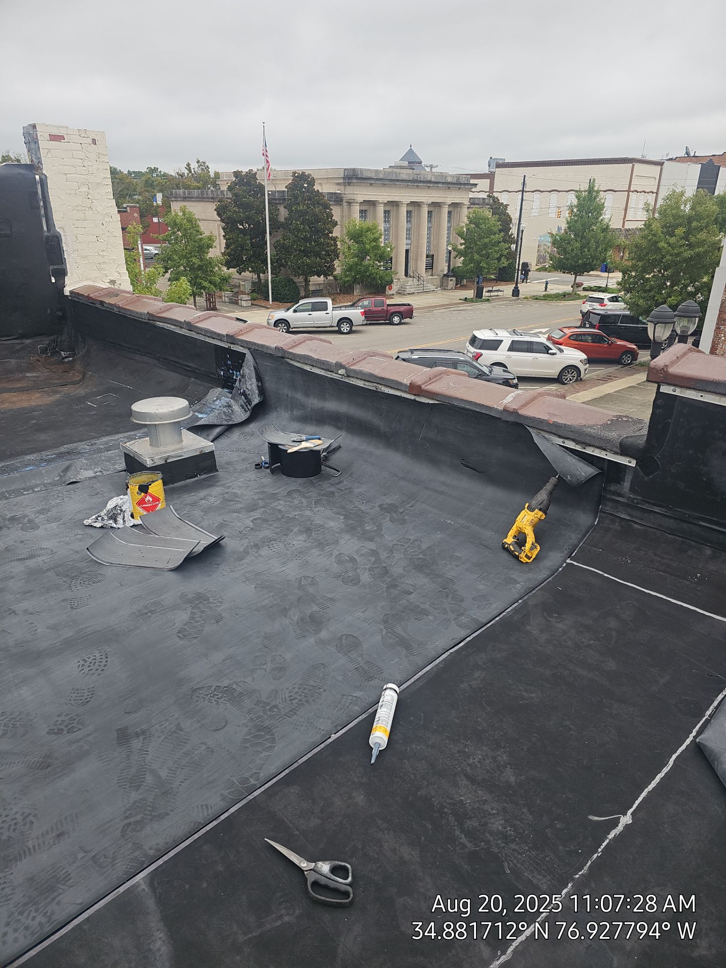 Project in Kinston by Roofing Solutions