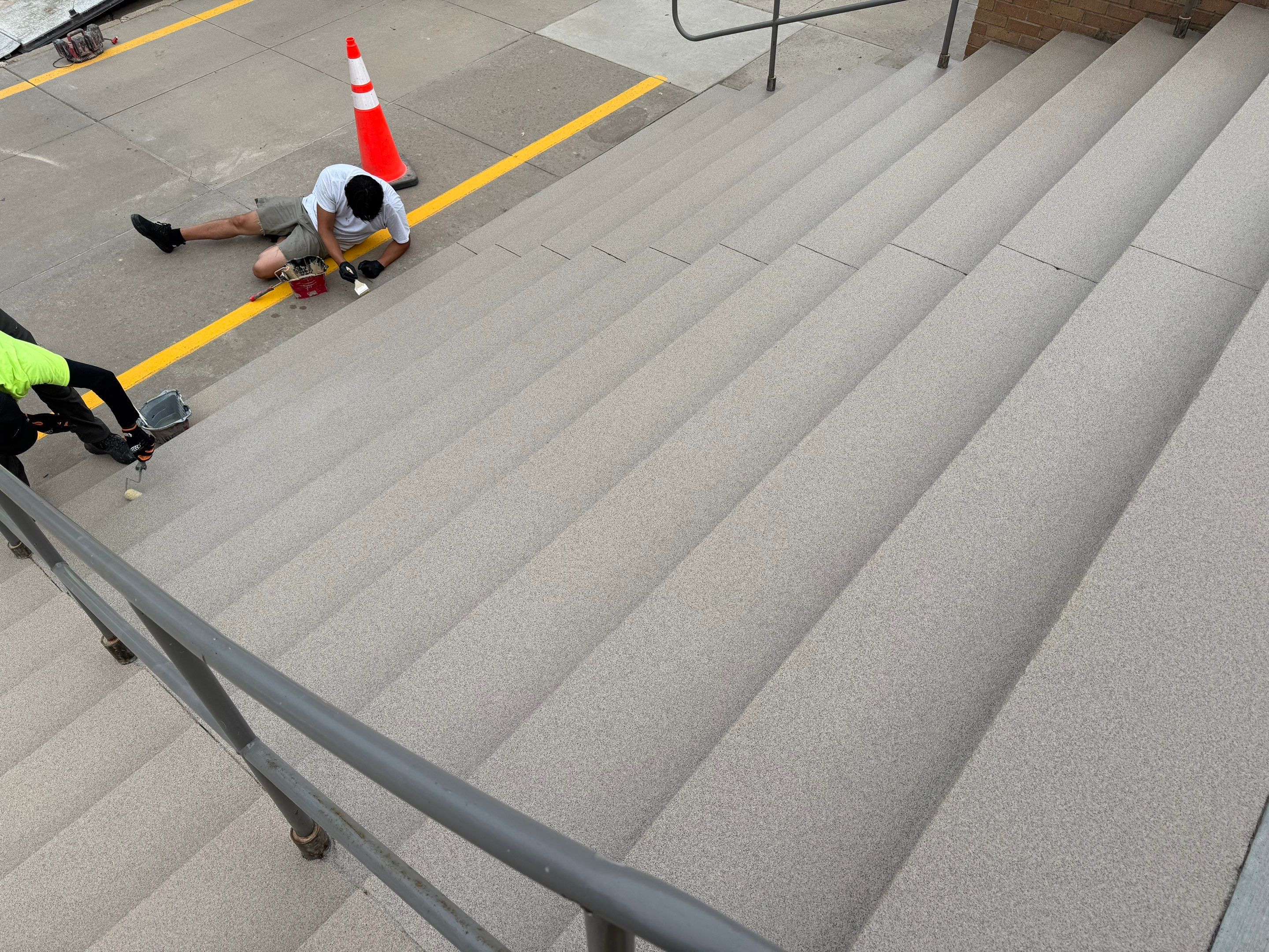 Concrete Stair Repair and Protective Coating in Sioux Falls by Select Painting, Coatings & Garage Cabinets