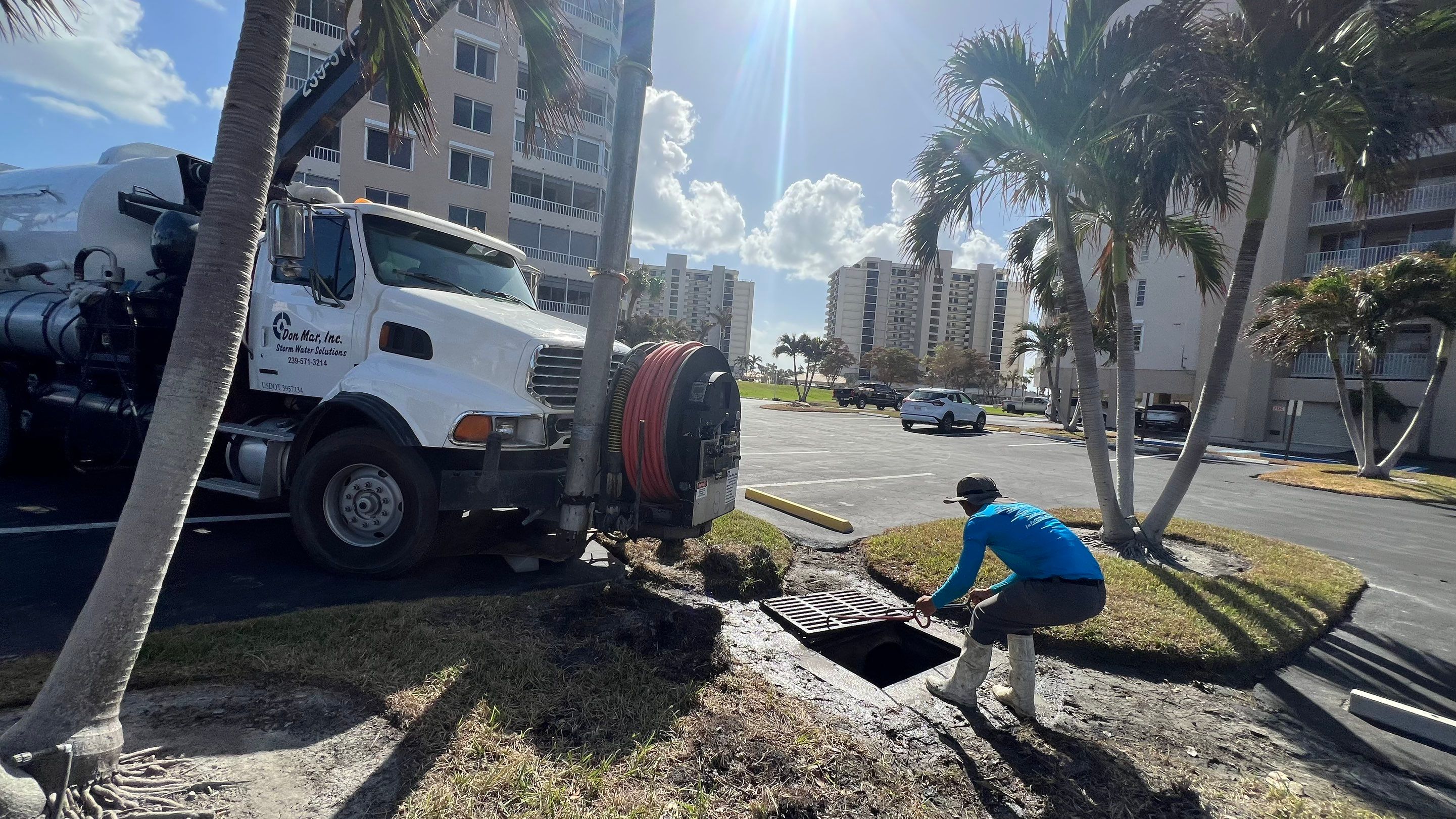 Condo Storm Water System Cleaning and Maintenance From Hurricane Ian by APS Power & Water