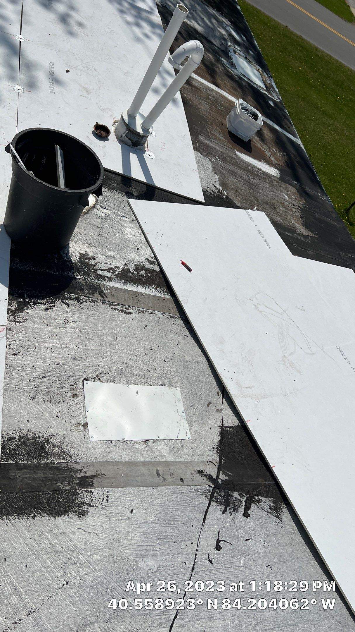 Residential Roofing Installation using 60 mil rubber roof  by Nitro Roofing and Construction