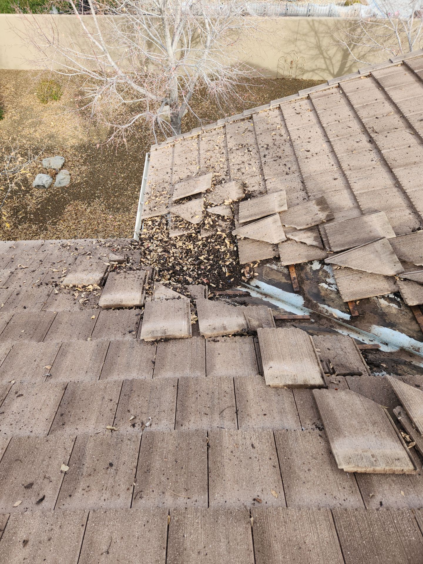 Prescott Concrete Tile Roof Valley Repair by Badger Roofing