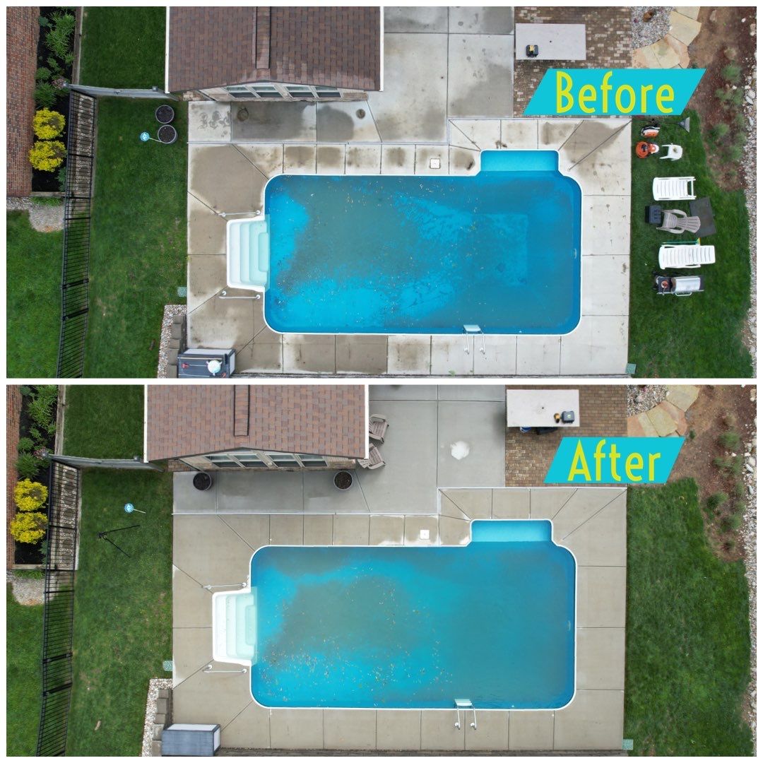 Pressure Washing of Pool Deck by Reisenberg’s Lawn & Landscape, LLC