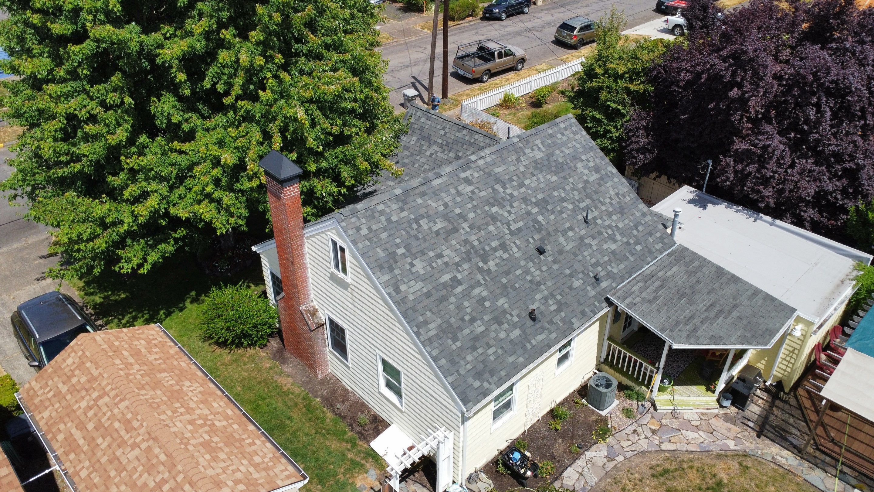 Residential Roof Installation with Added Insulation Barrier  using Malarkey Vista AR Shingles (Color: Storm Grey) by Orezona Building & Roofing Company, Inc.