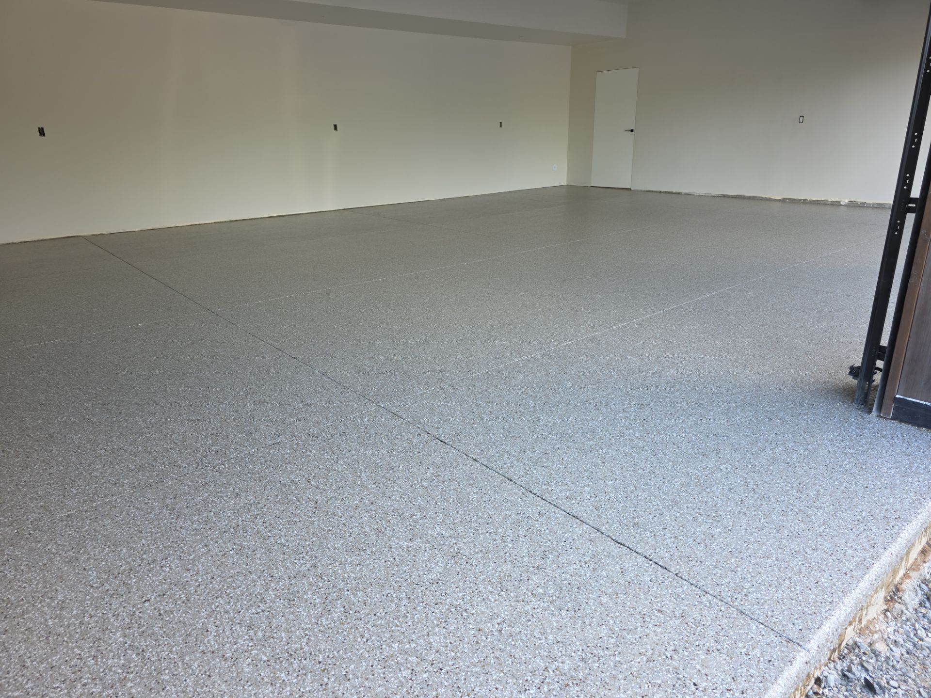Garage Transformation using Pebble Beach by Croc Coatings, LLC