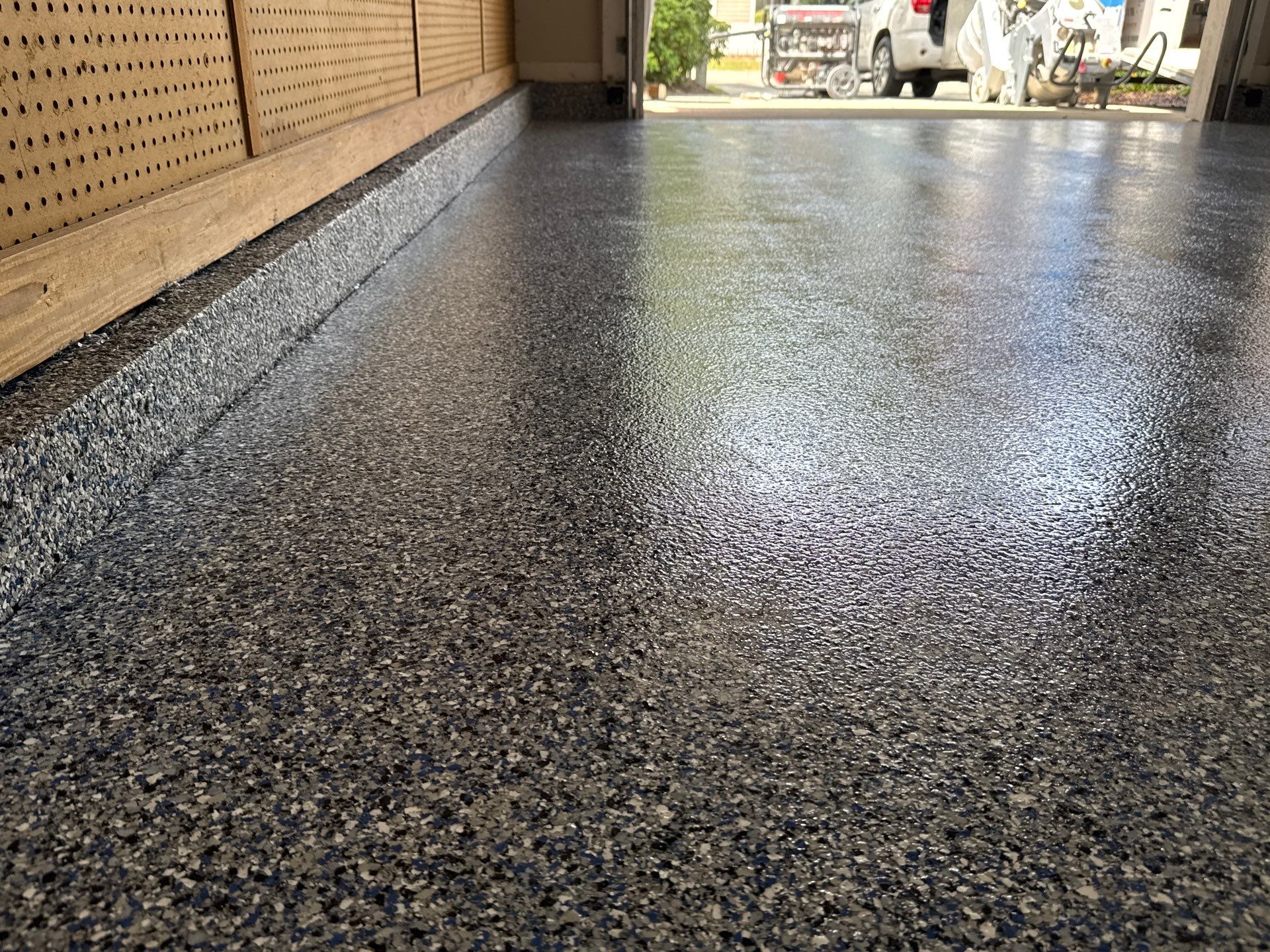 Garage Project by Cross Creek Concrete Coatings in Denim by Cross Creek Concrete Coatings
