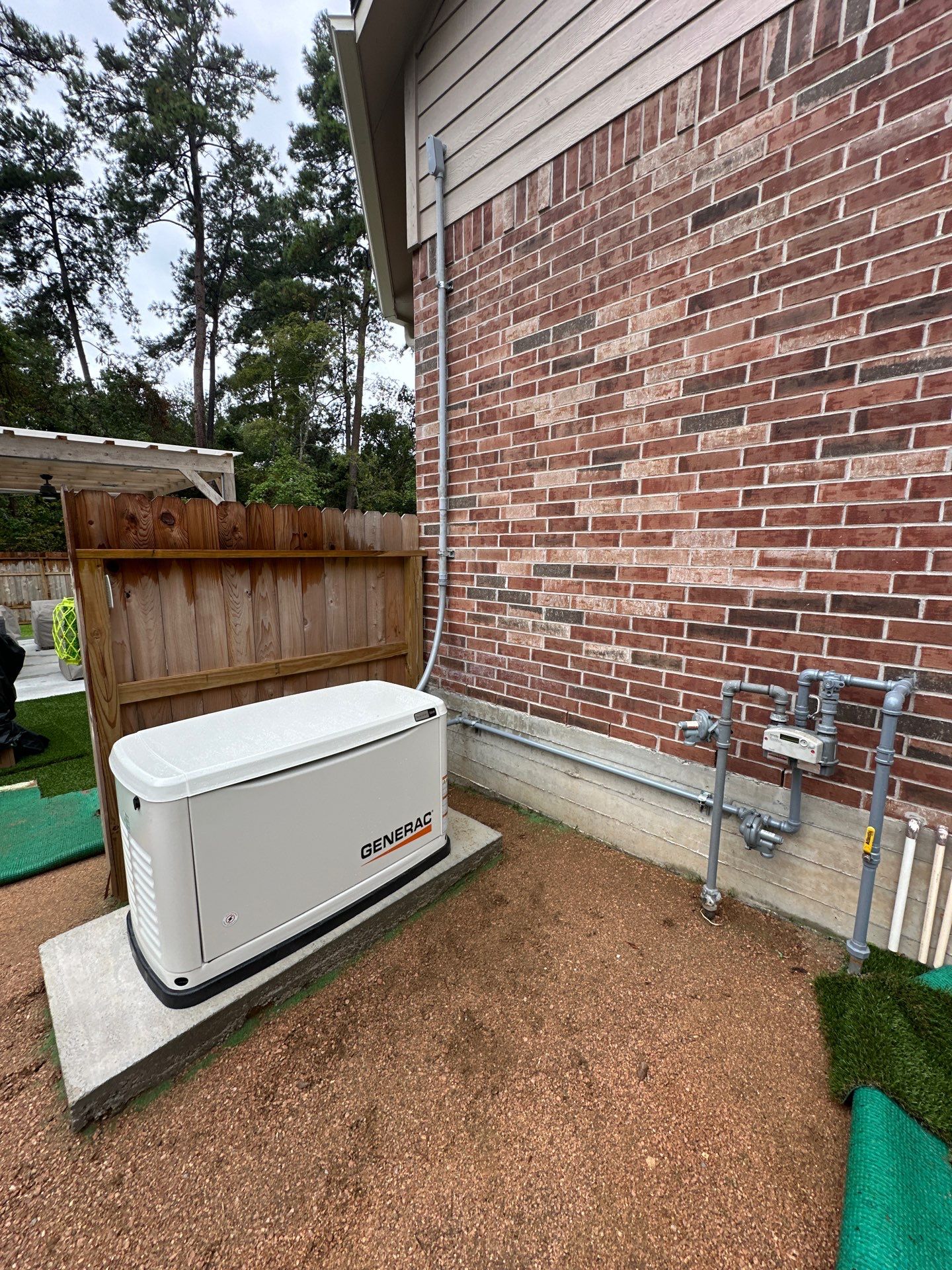 Residential Generac Standby Generator Installation in Spring, Texas by GenTex Elite Services