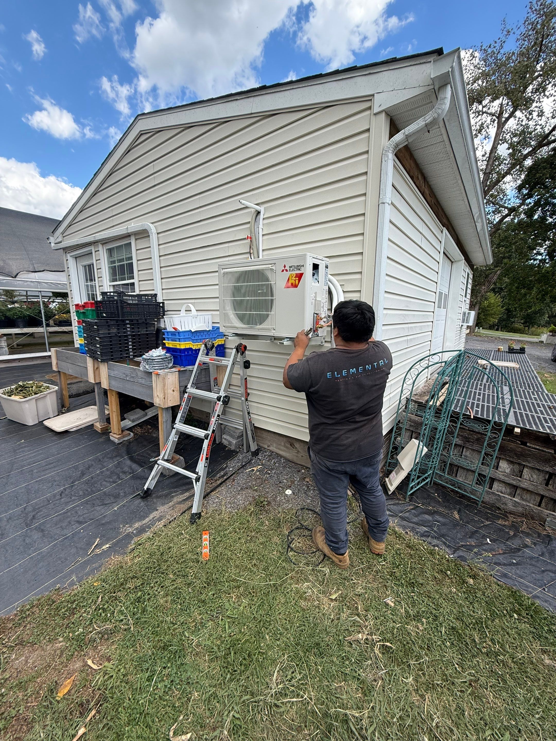 Mitsubishi Hyper Heat Mini-split Install by Elemental Heating and air conditioning LLC