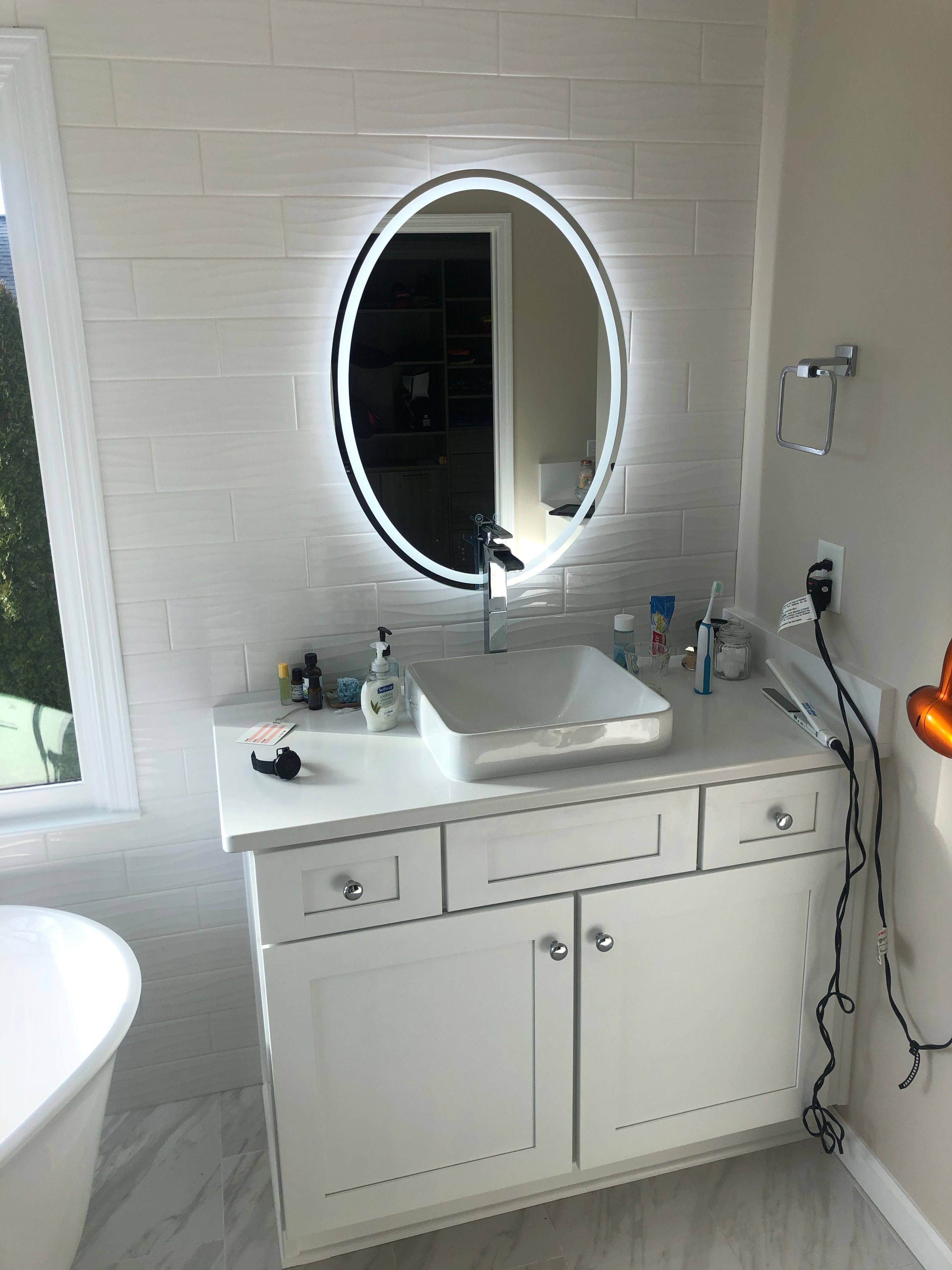 Modern Bathroom Remodel With Freestanding Tub In Marietta by Swift Home Renovations