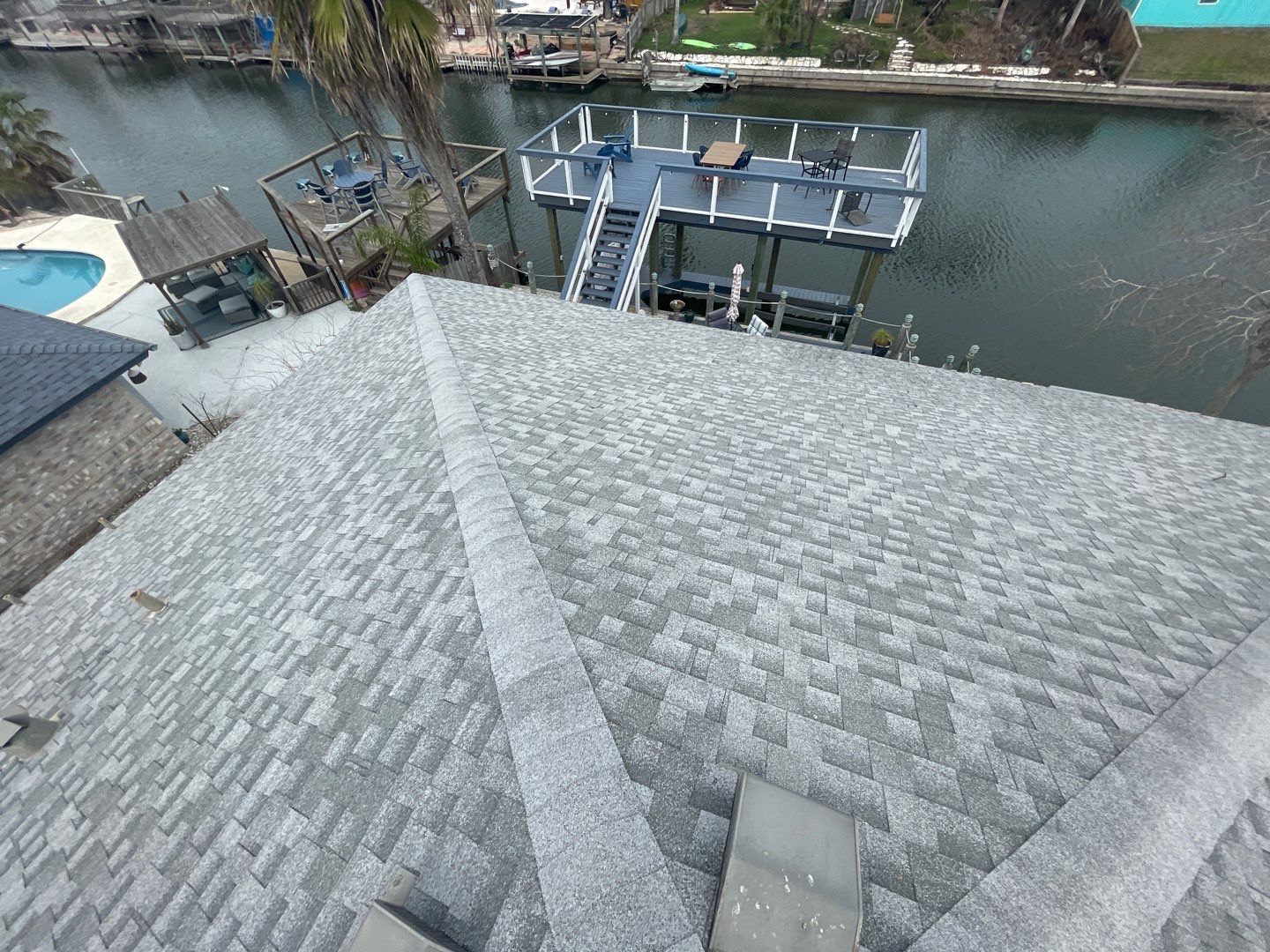 Residential Roofing Repair using Galvanized Chimney Cap & Chase by Lighthouse Roofing
