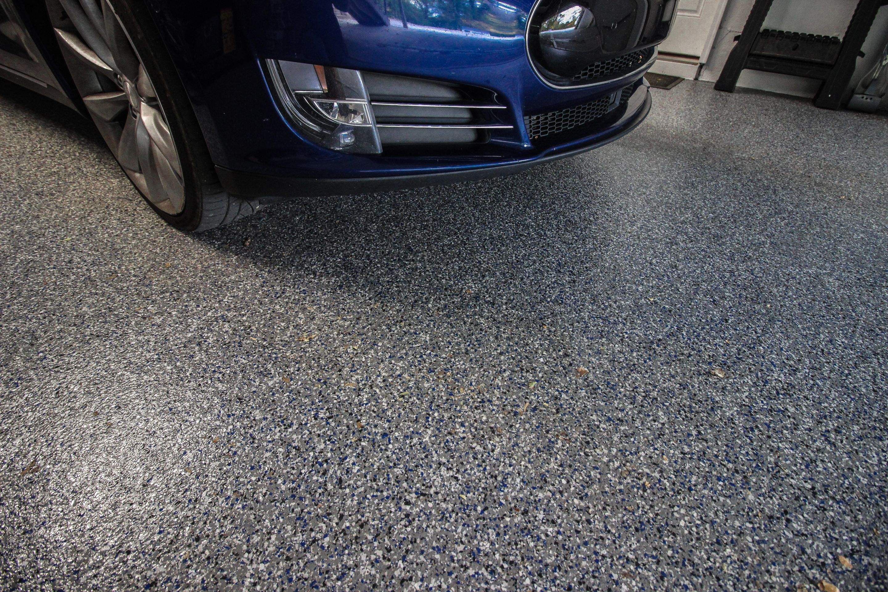 Garage Floor using Galaxy Blue by Your1DayFloor.com