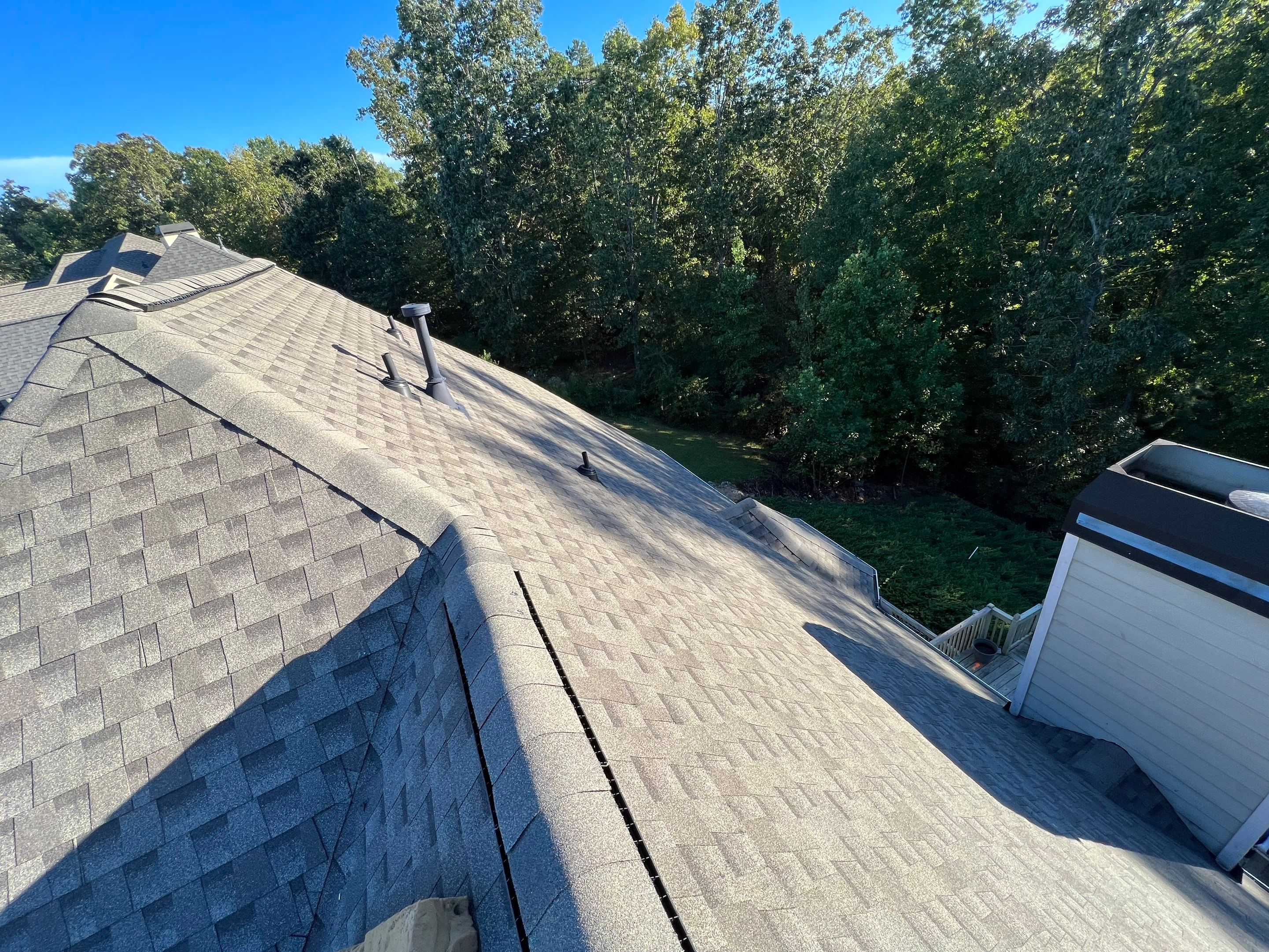 Residential Roofing Installation using GAF Timberline HD Weathered wood by Georgia Roof Advisors