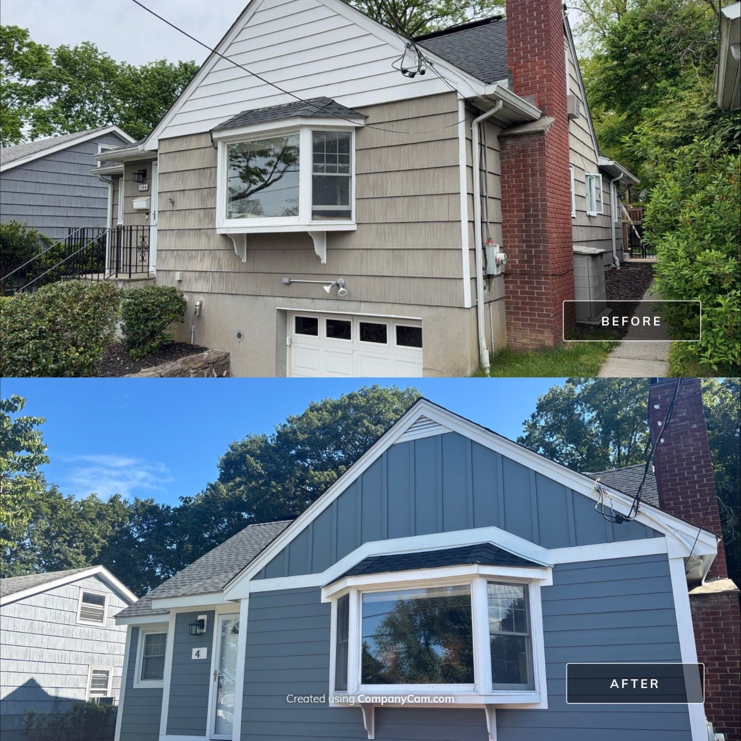 James Hardie Blue-Gray Lap and Board & Batten in Croton-on-Hudson, NY by Ideal Siding - Westchester