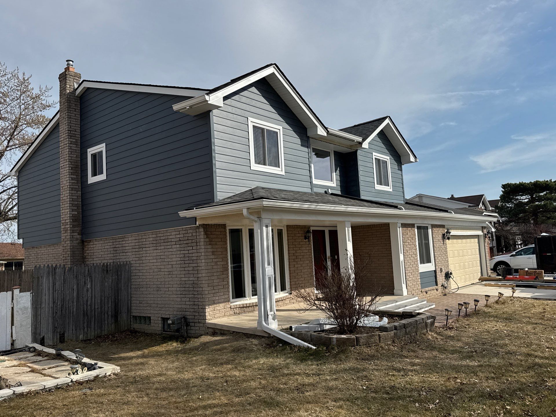 Siding Replacement using Alside Midnight Blue by 180 Contractors