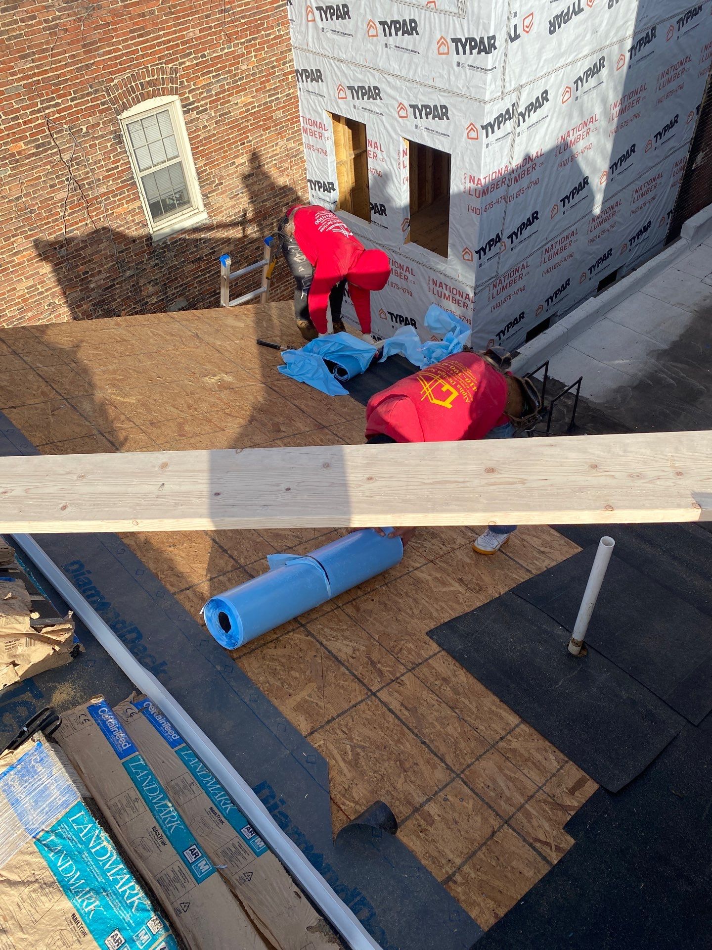 Residential Roofing Installation using Landmark Shingles by Alpha Design Services