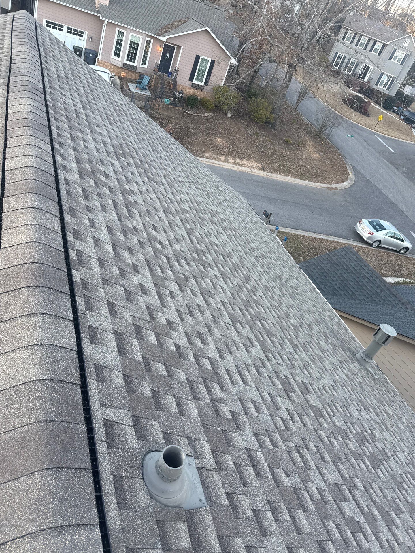 Roof Replacement in Pelham (Weathered Wood) by The Roofing Dudes