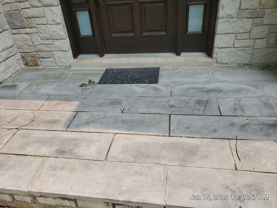 Highland Park, IL Bluestone, concrete,  Trex deck cleaning by Northern Power Washing LLC.