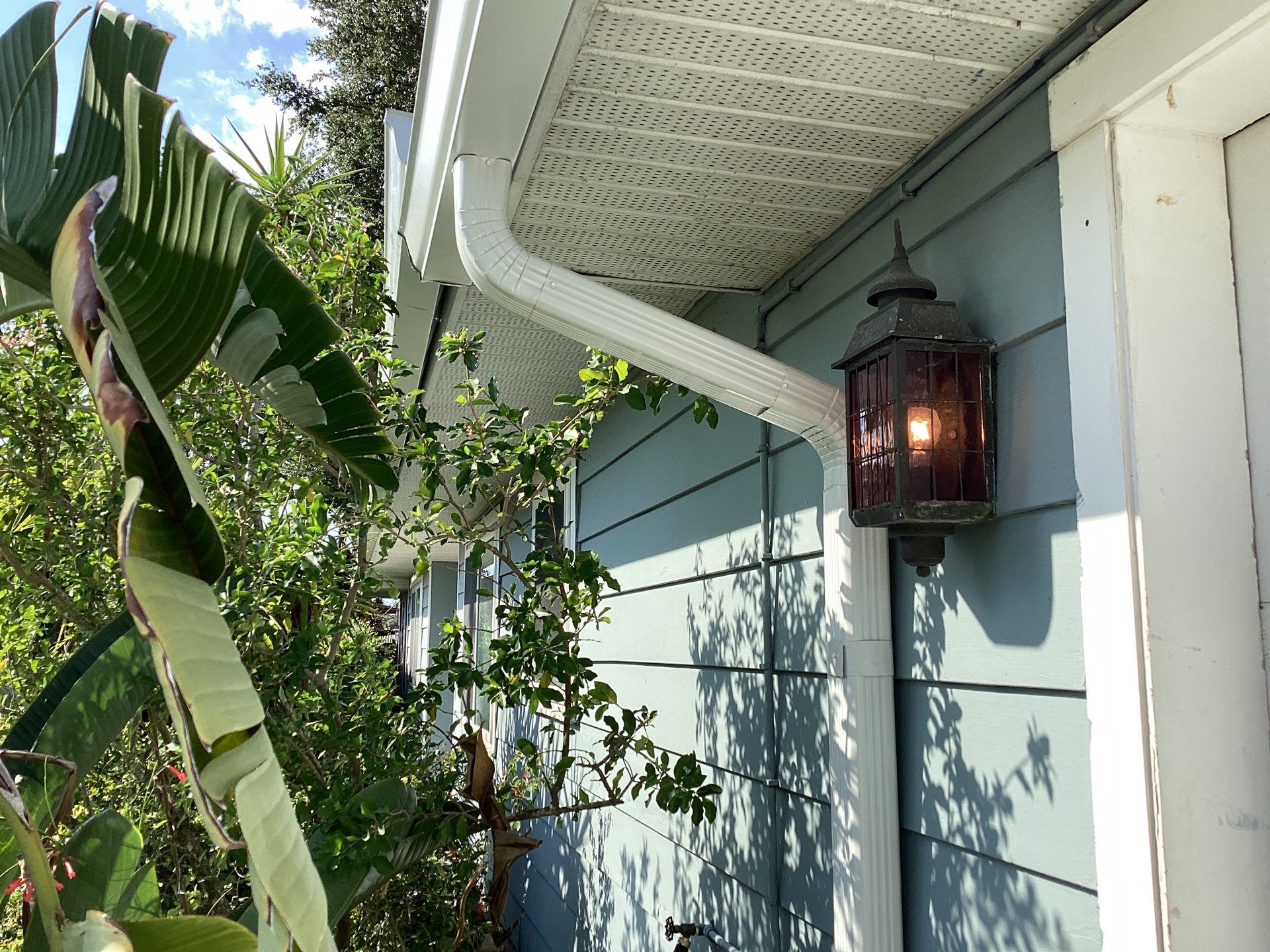 White 6-Inch Gutters and Leaf Guard Installation in Fort Myers FL by Gutter Professors