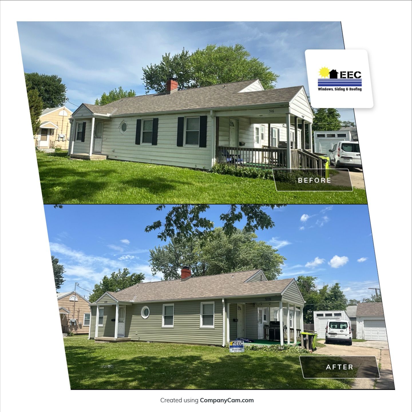 New Cypress Siding going on this North Kansas City Home  by EEC  Windows, Siding & Roofing 