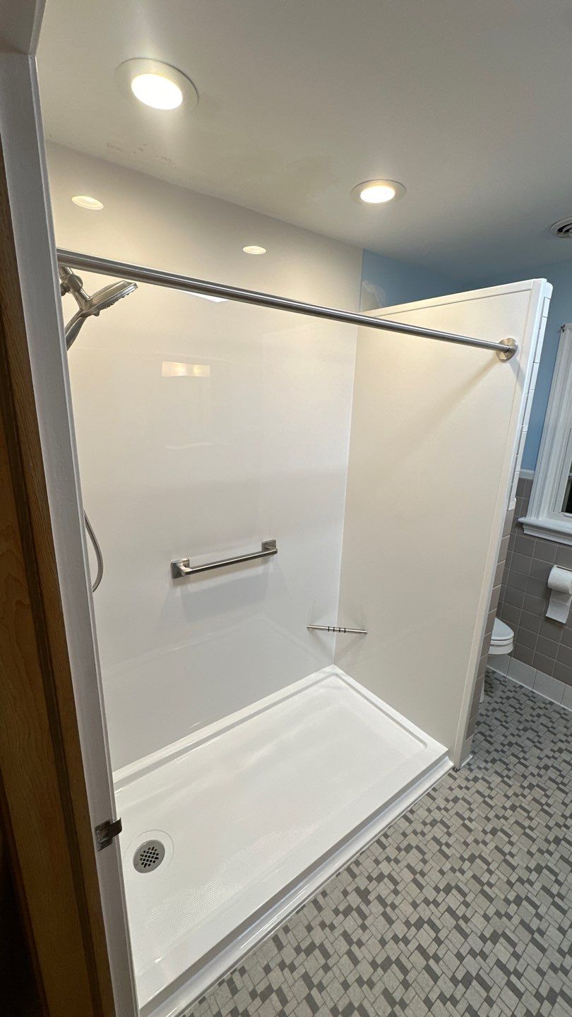 Tub to Walk-In Shower Installation in Mansfield, CT  by Yankee Home Improvement