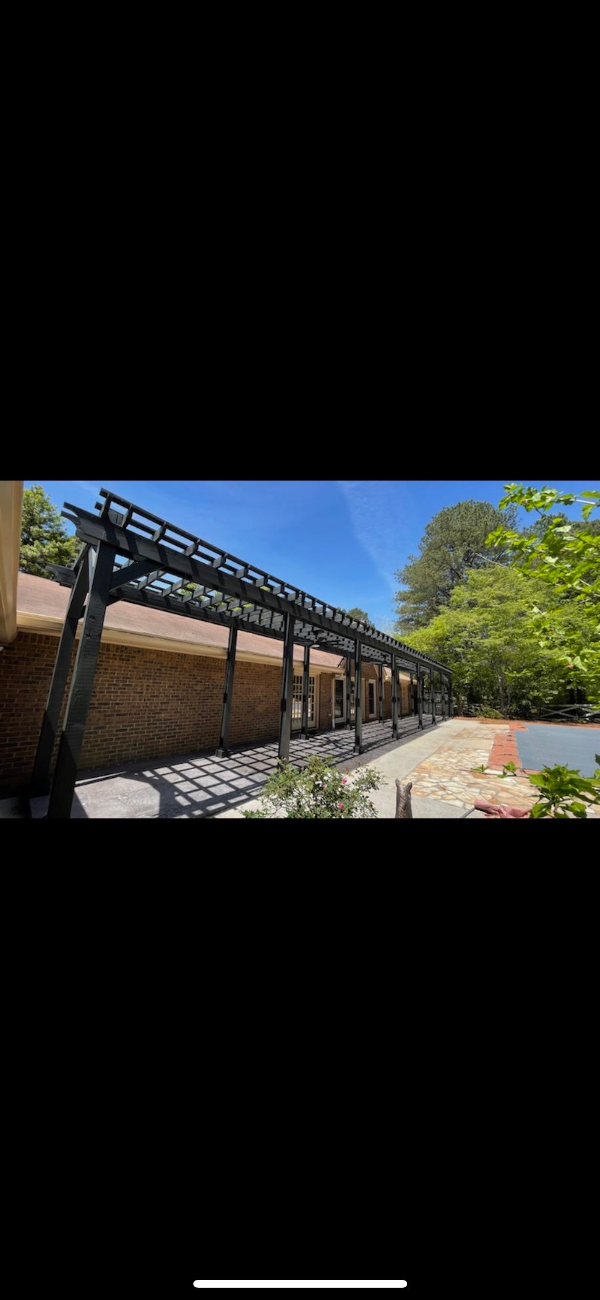 Custom Stained Wood Pergola Installation and Patio Upgrade in Stonecrest by Swift Home Renovations