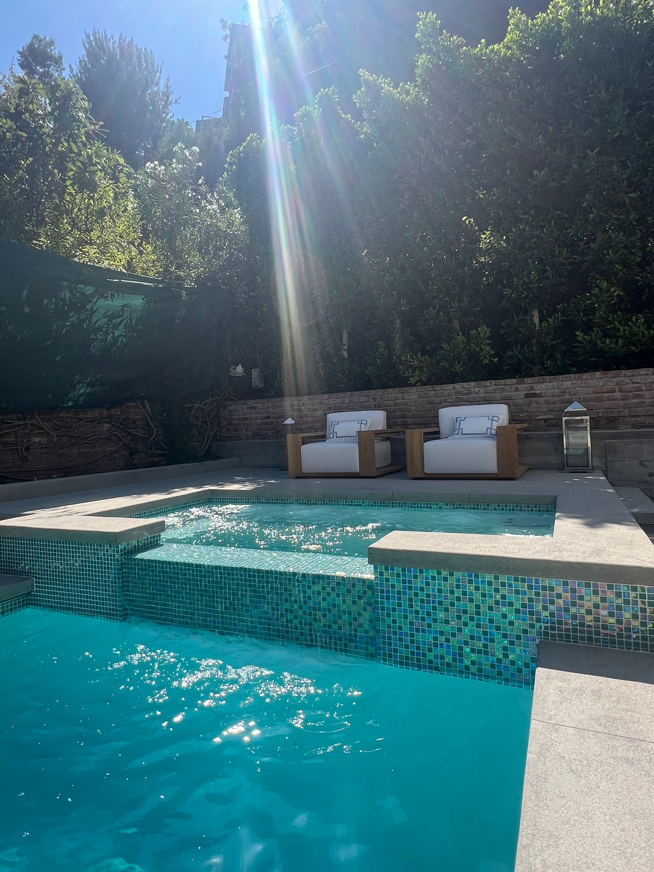 New Pool & Spa With Concrete Deck Work & Fire Place  by Lax Home Inc 