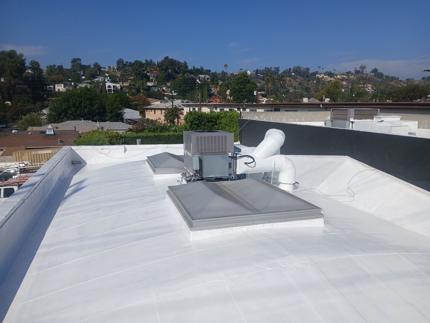 Commercial Silicone Coating Project in LA by Hull Brothers Roofing