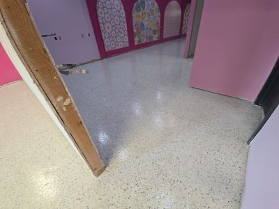 Commercial Floor Transformation using Jawbreaker w 2% Glitter