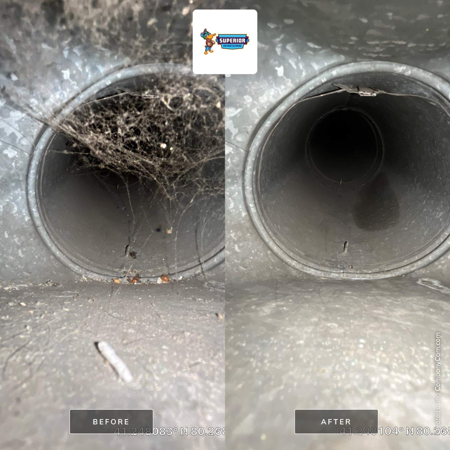 Air Duct Cleaning With a Vacuum Truck in Mercer, PA. by Superior Air Duct Cleaning