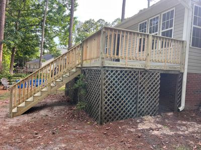 Pressure-Treated Wood Deck Resurface and Stair Replacement in Sanford