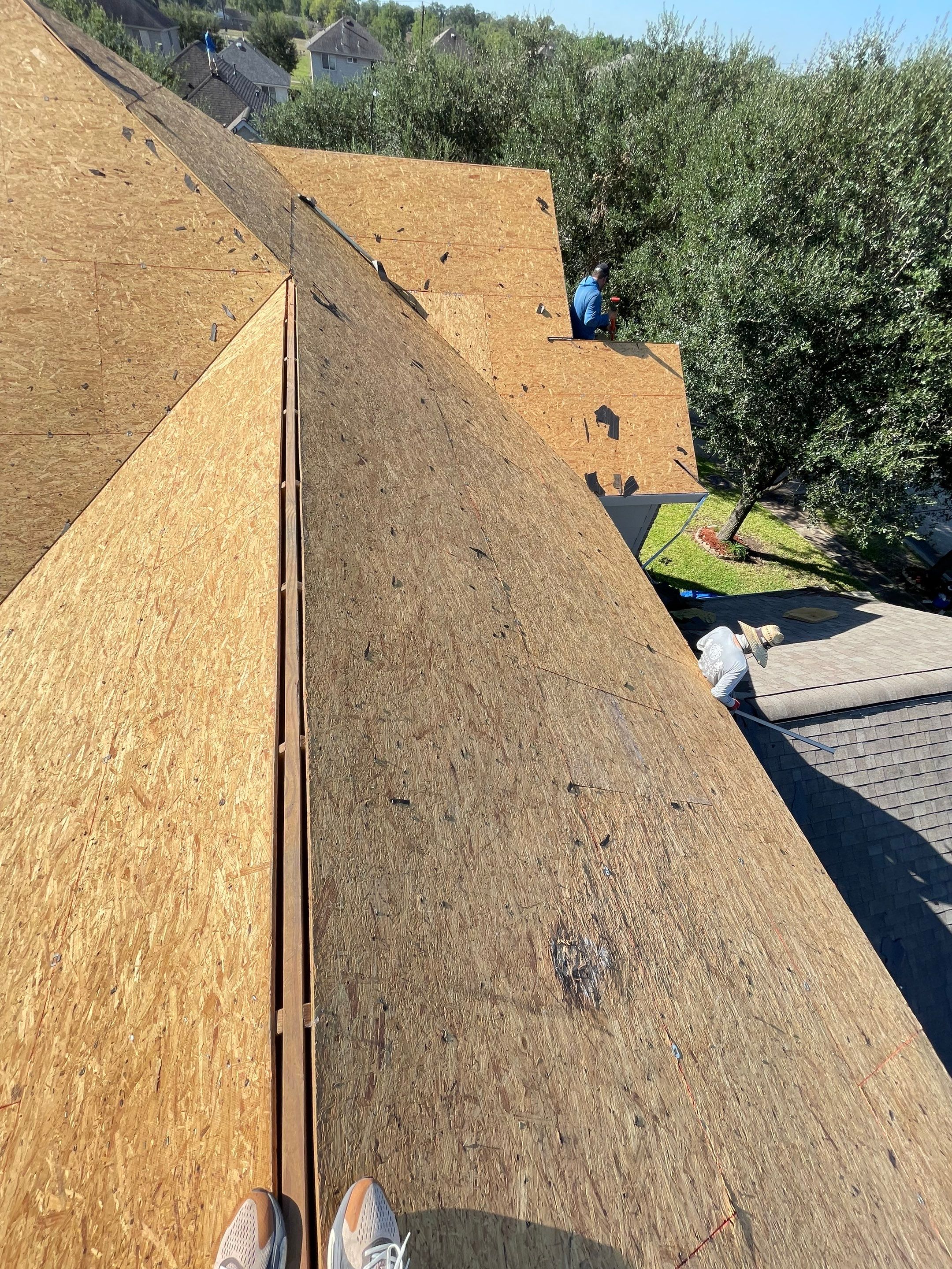 Residential Roofing Installation using Atlas Pinnacle® Pristine Shingles Weatherwood Color by CAP Roofing and Construction LLC