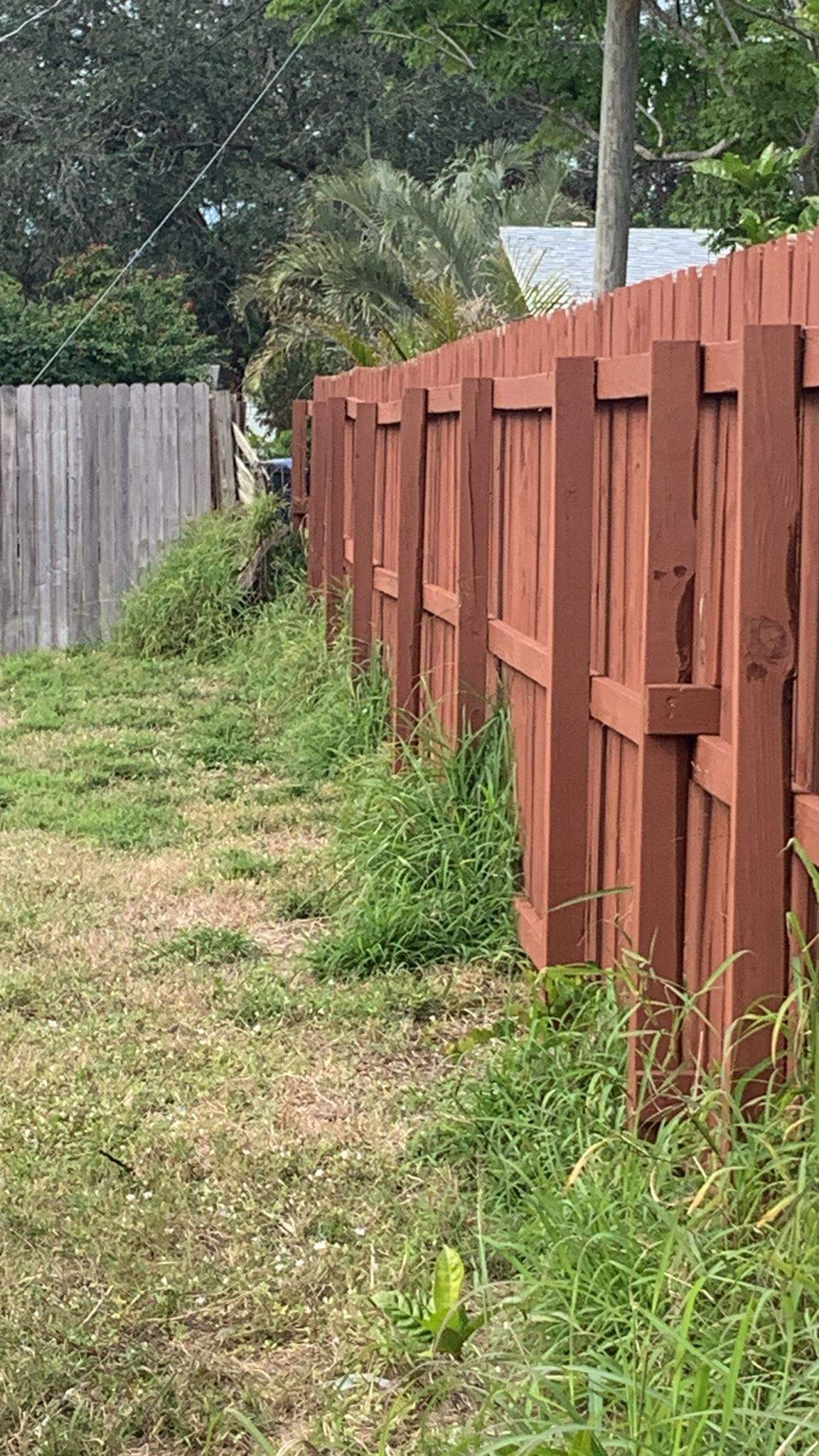 Red-Stained Wood Privacy Fence and Gate Repair in Venice by True Fence LLC