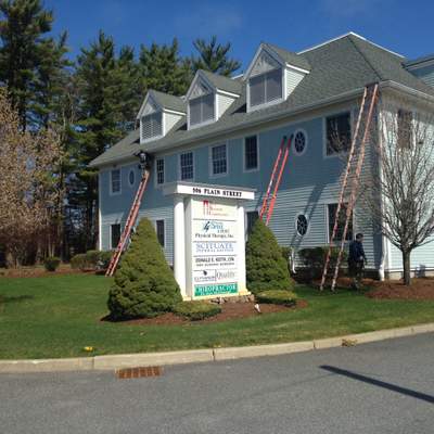Seamless Commercial Gutter Replacement at Scituate Federal Bank in Marshfield, Ma