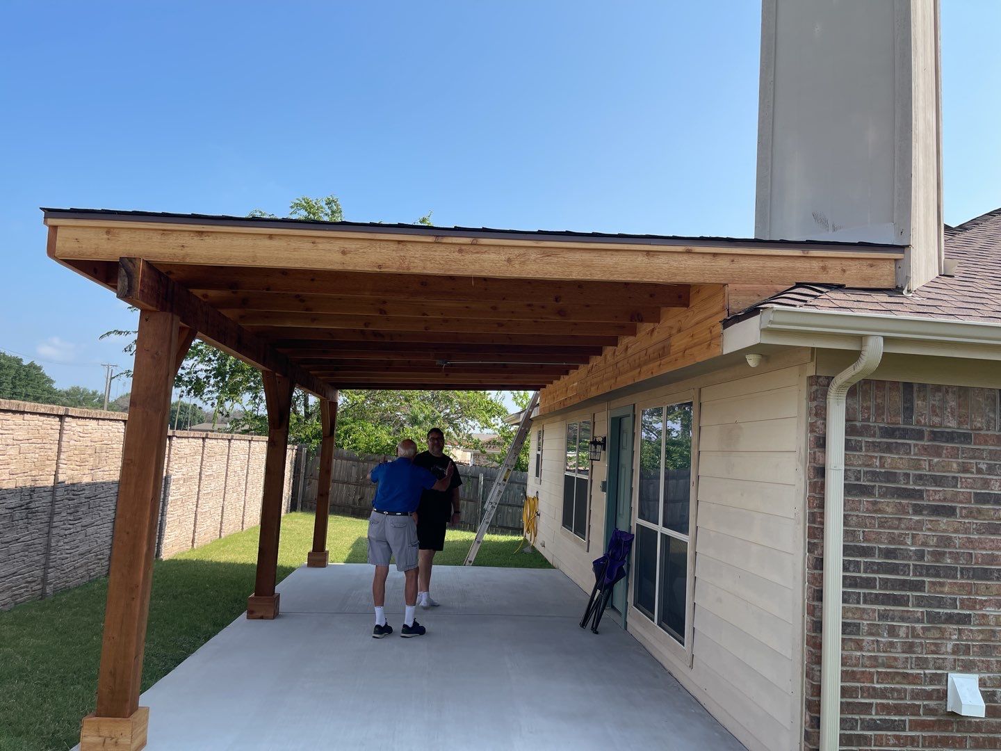 New Patio Addition for a current Client by First United Roofing & Construction