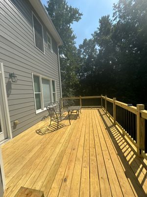 Pressure-Treated Wood Deck Replacement with Metal Balusters in Acworth