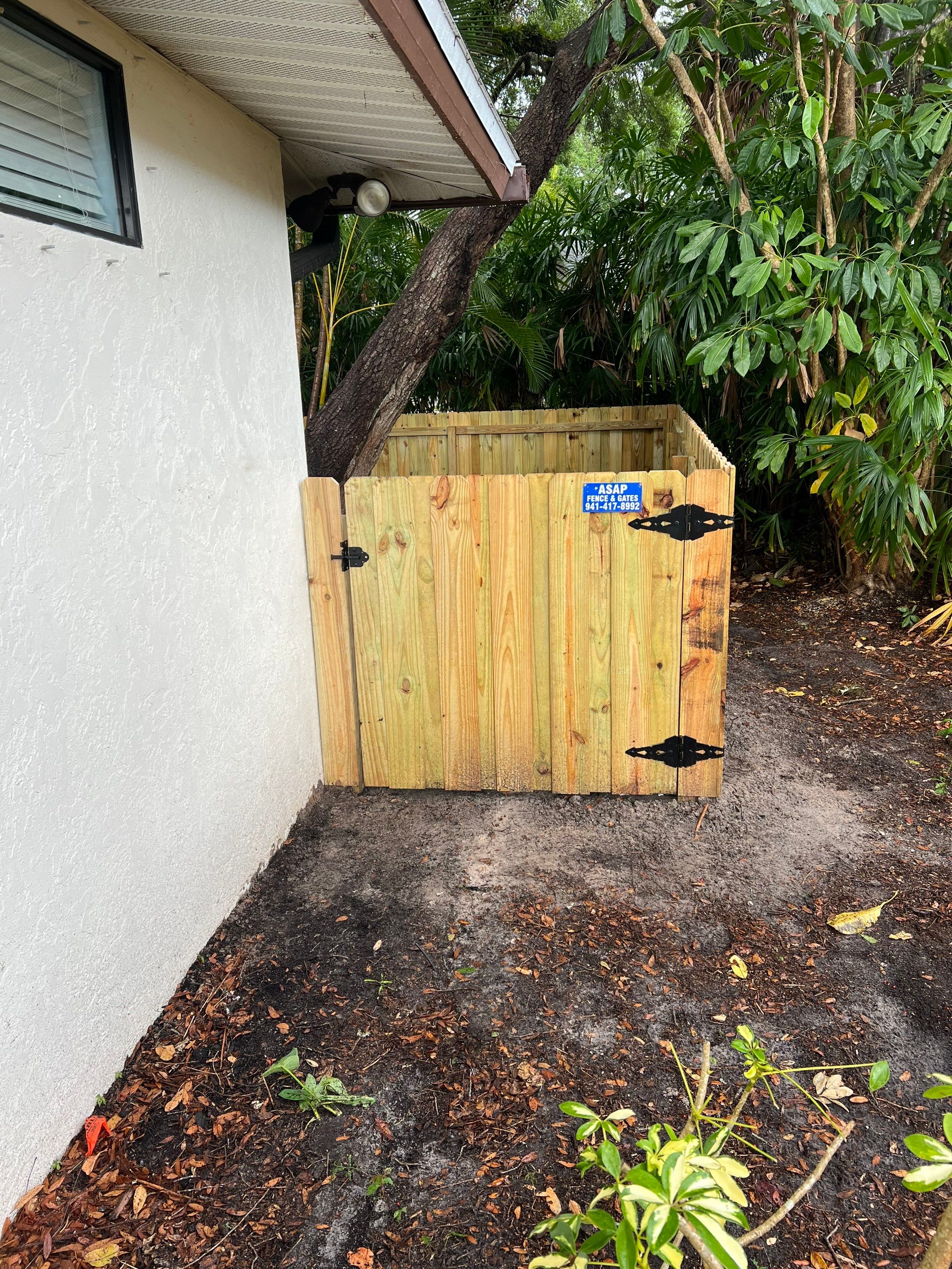 Sarasota, FL 4ft. Tall Treated Board on Board Fence by Asap fence and gates, LLC