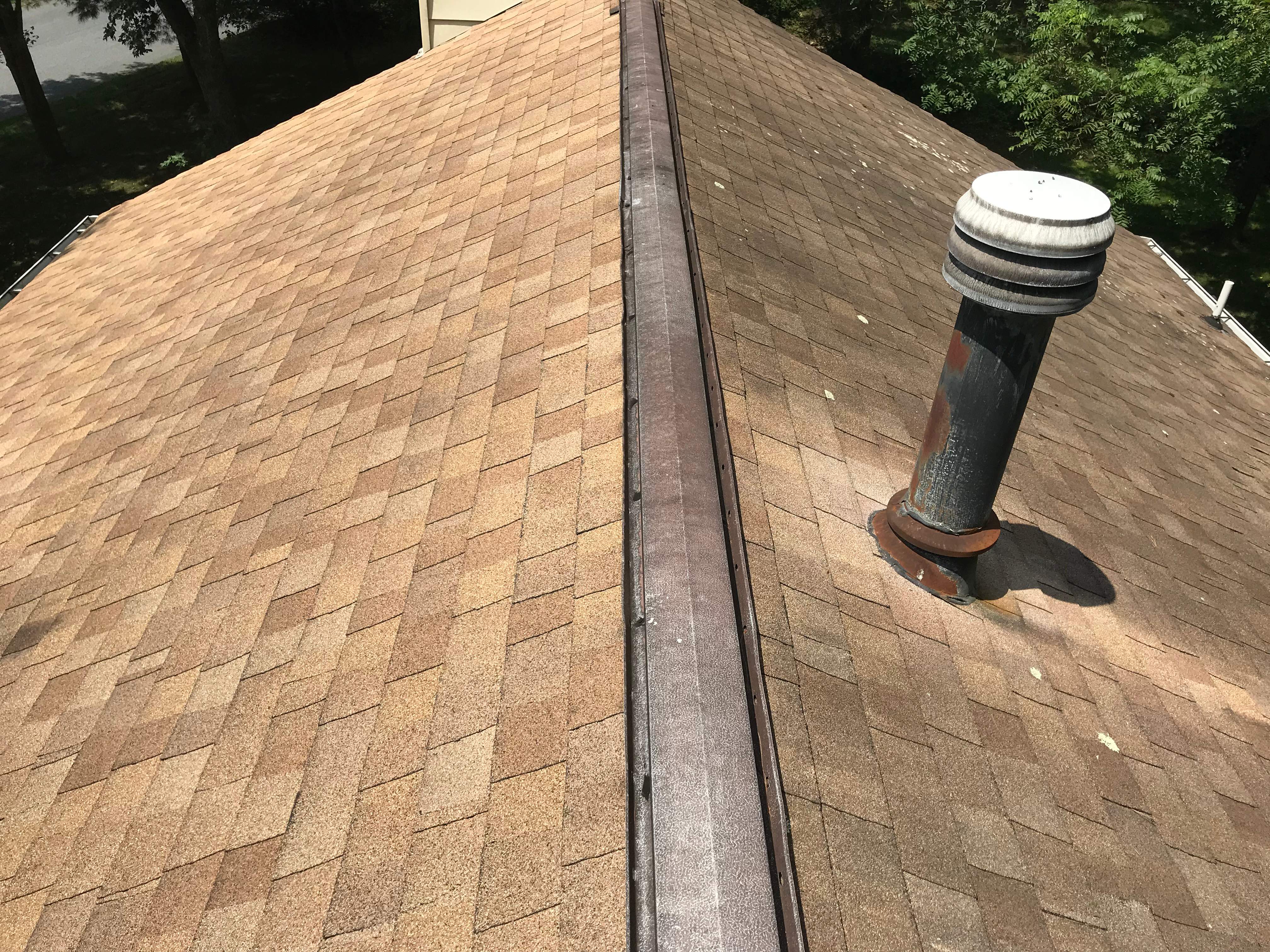 Residential Roofing Installation using Landmark Shingles Color Weatherwood by Alpha Design Services