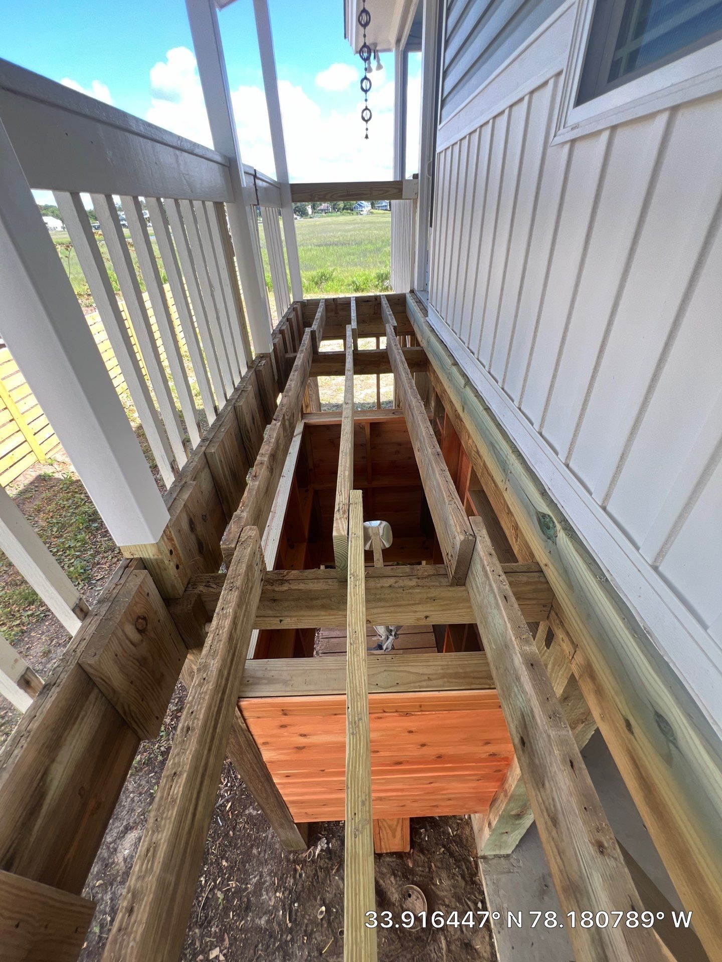Framing Steps using Trex Enhance Grooved 1" X 12' Rocky Harbor by RGR Construction and Roofing, LLC