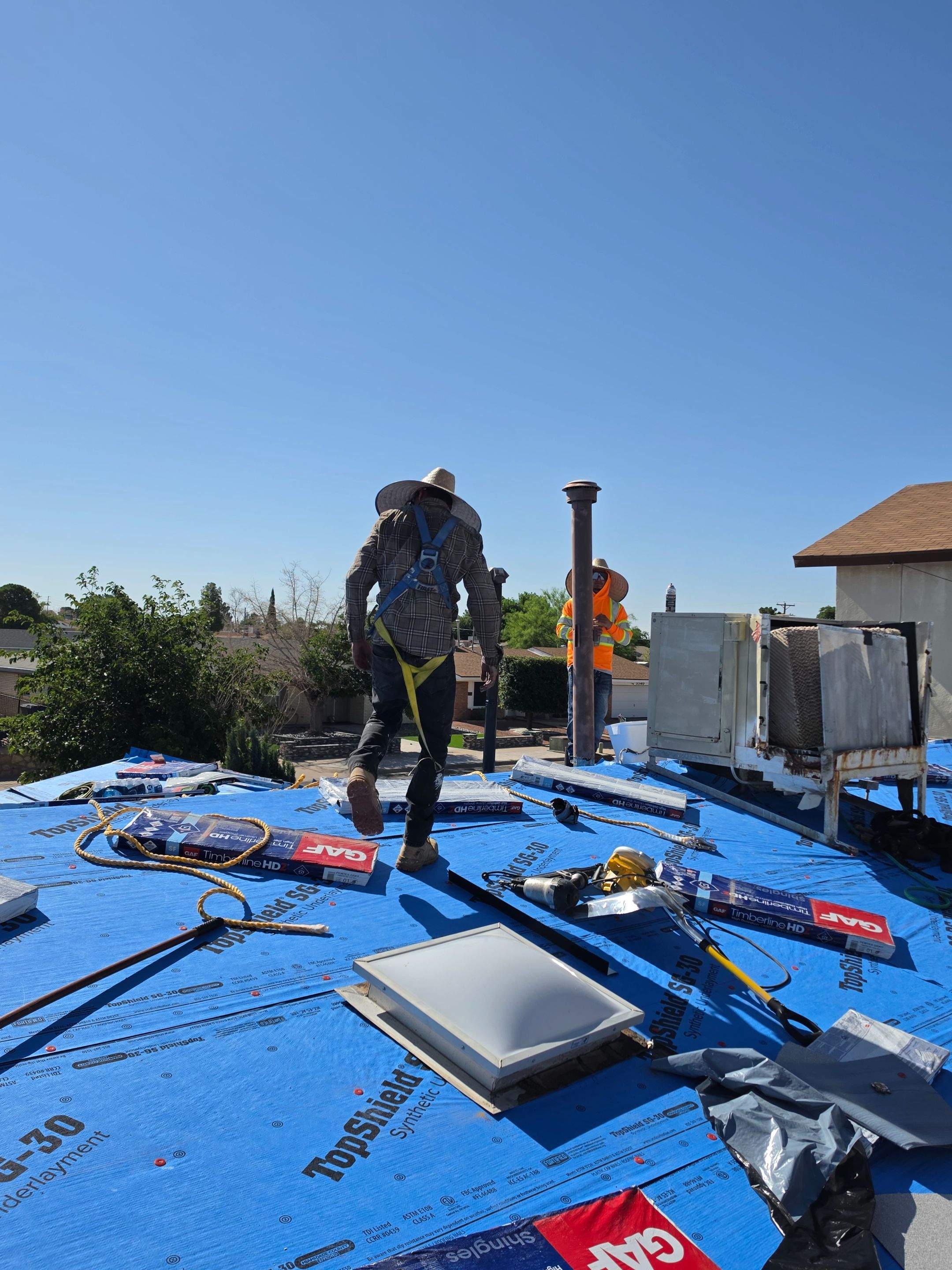 Architectural Shingle Roof Replacement and Decking Repair in El Paso by Berry Good Roofing